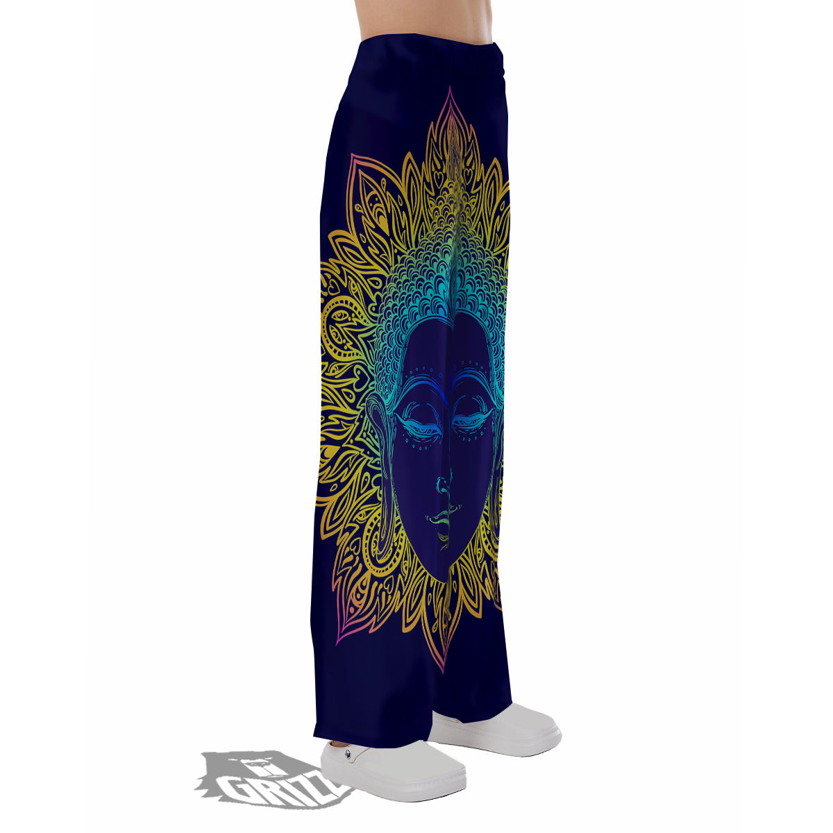 Mandala Buddha Colorful Print Pajama Pants-grizzshop