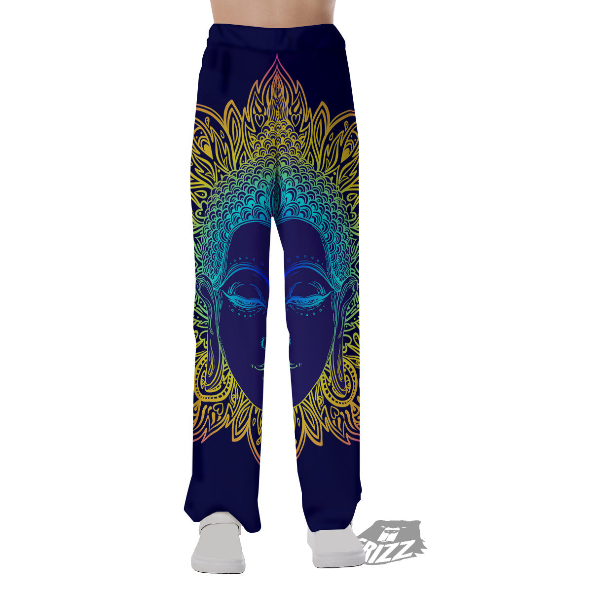 Mandala Buddha Colorful Print Pajama Pants-grizzshop