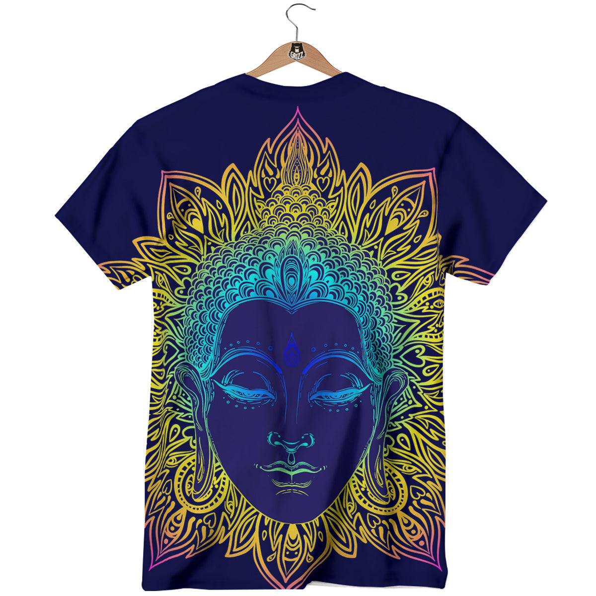 Mandala Buddha Colorful Print T-Shirt-grizzshop