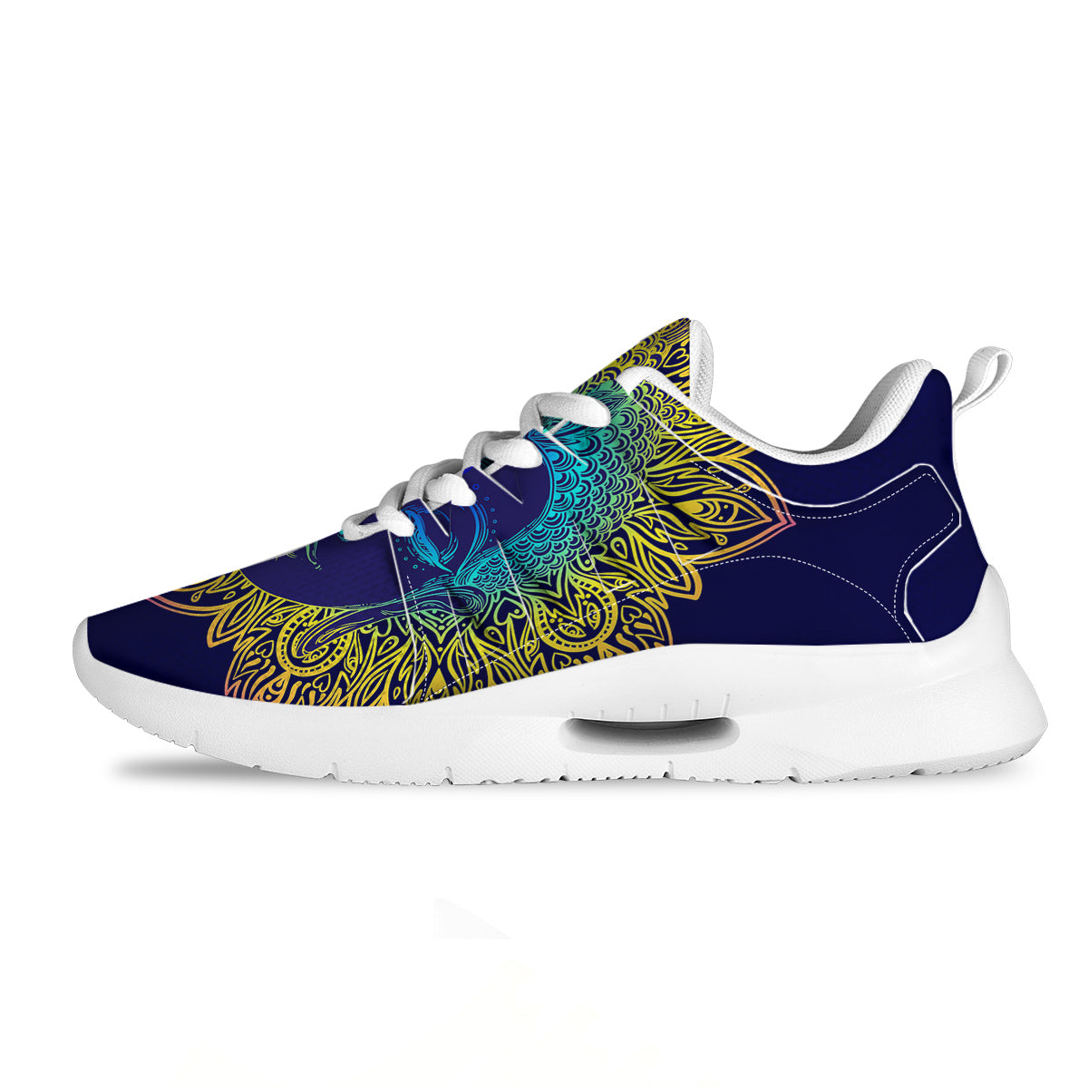 Mandala Buddha Colorful Print Tennis Shoes-grizzshop