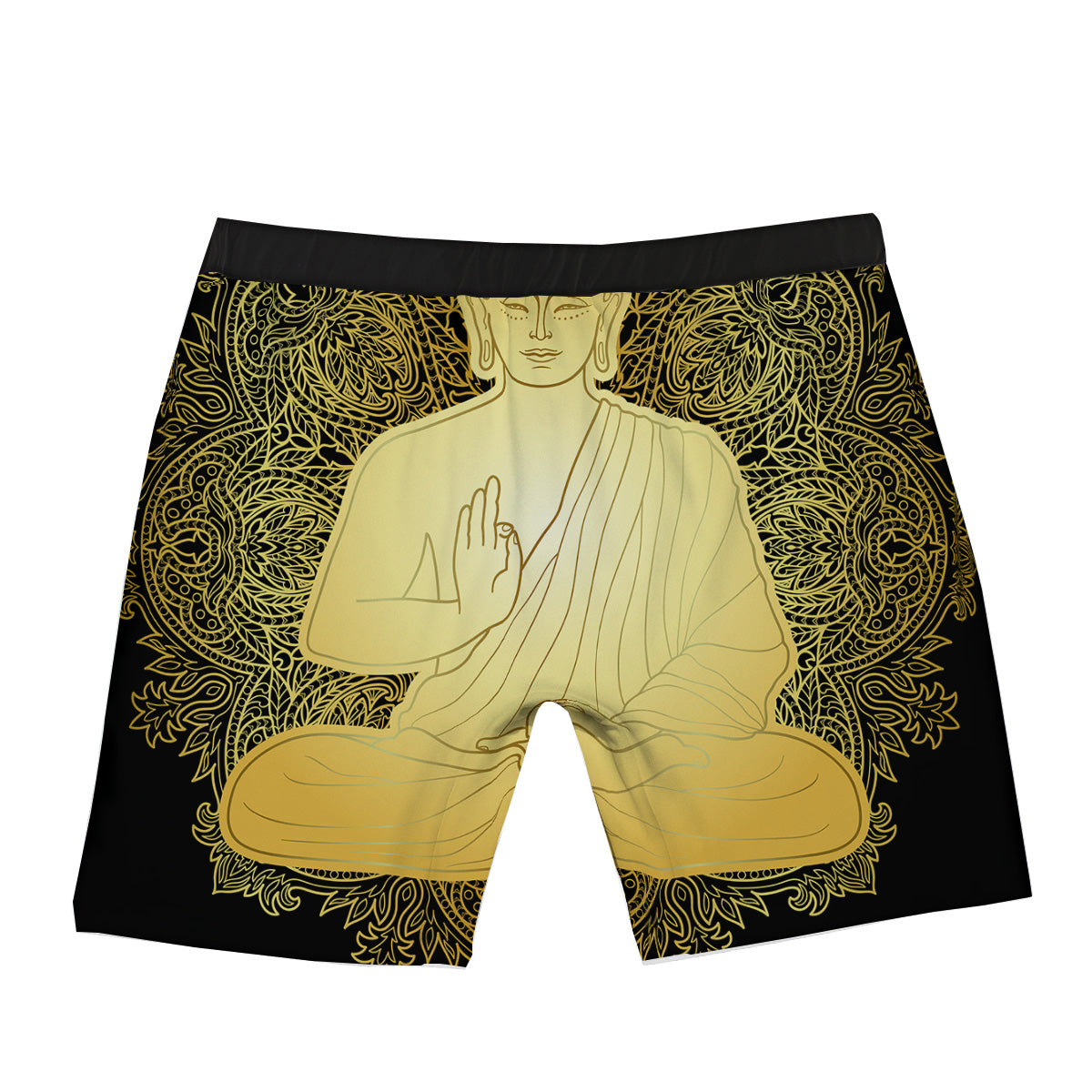 Mandala Buddha Statue Print Boxer Briefs-grizzshop