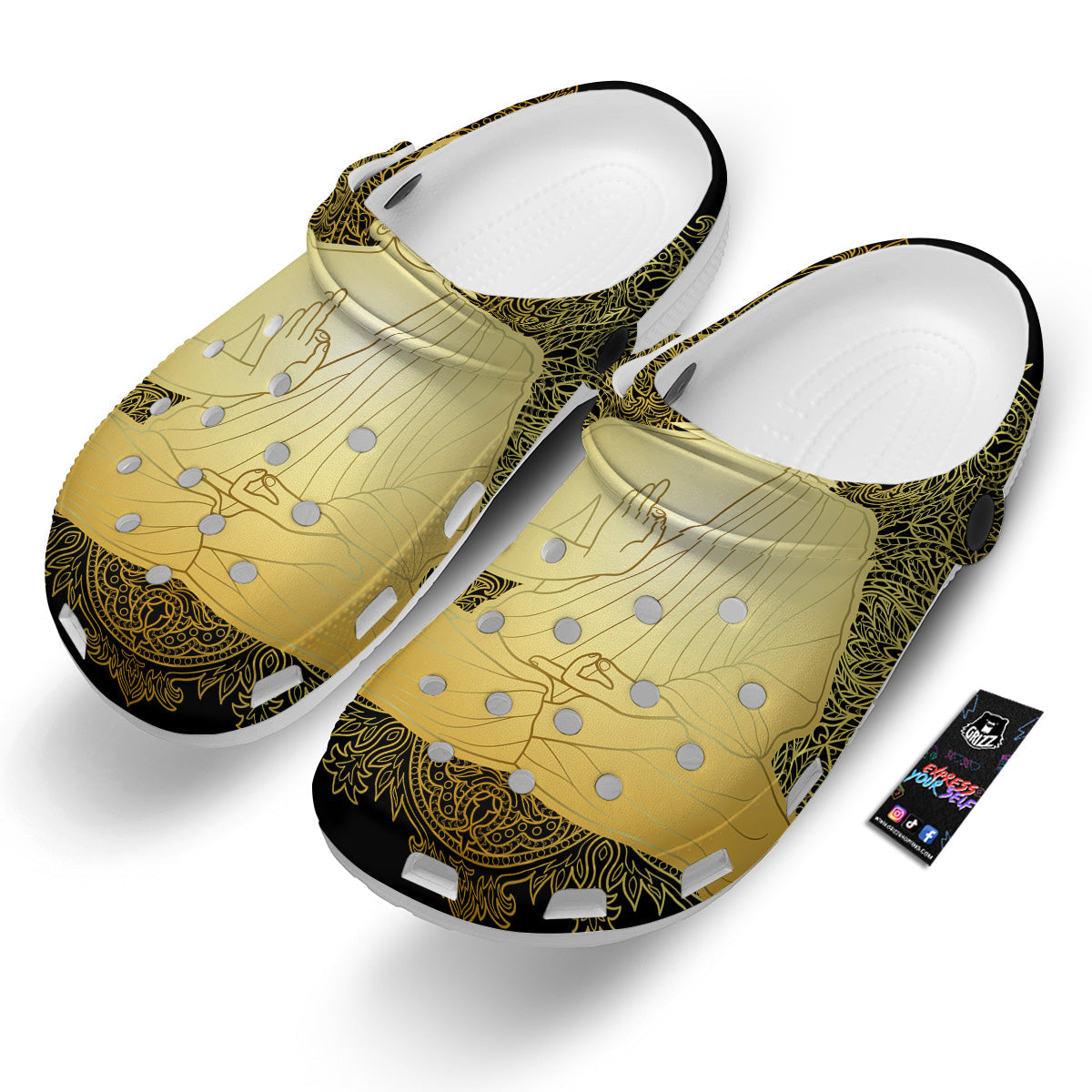 Mandala Buddha Statue Print Clog-grizzshop