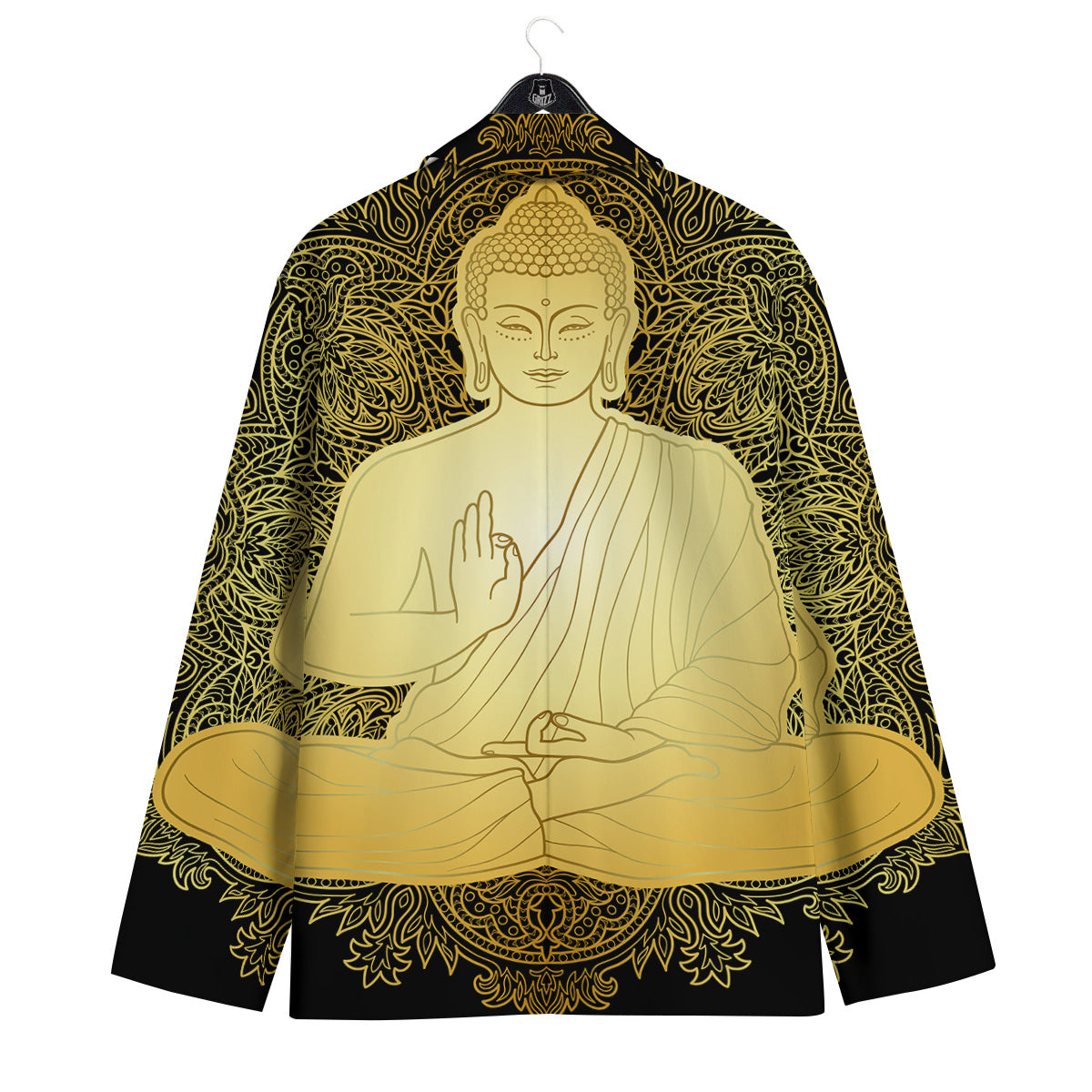 Mandala Buddha Statue Print Men's Sport Coat-grizzshop