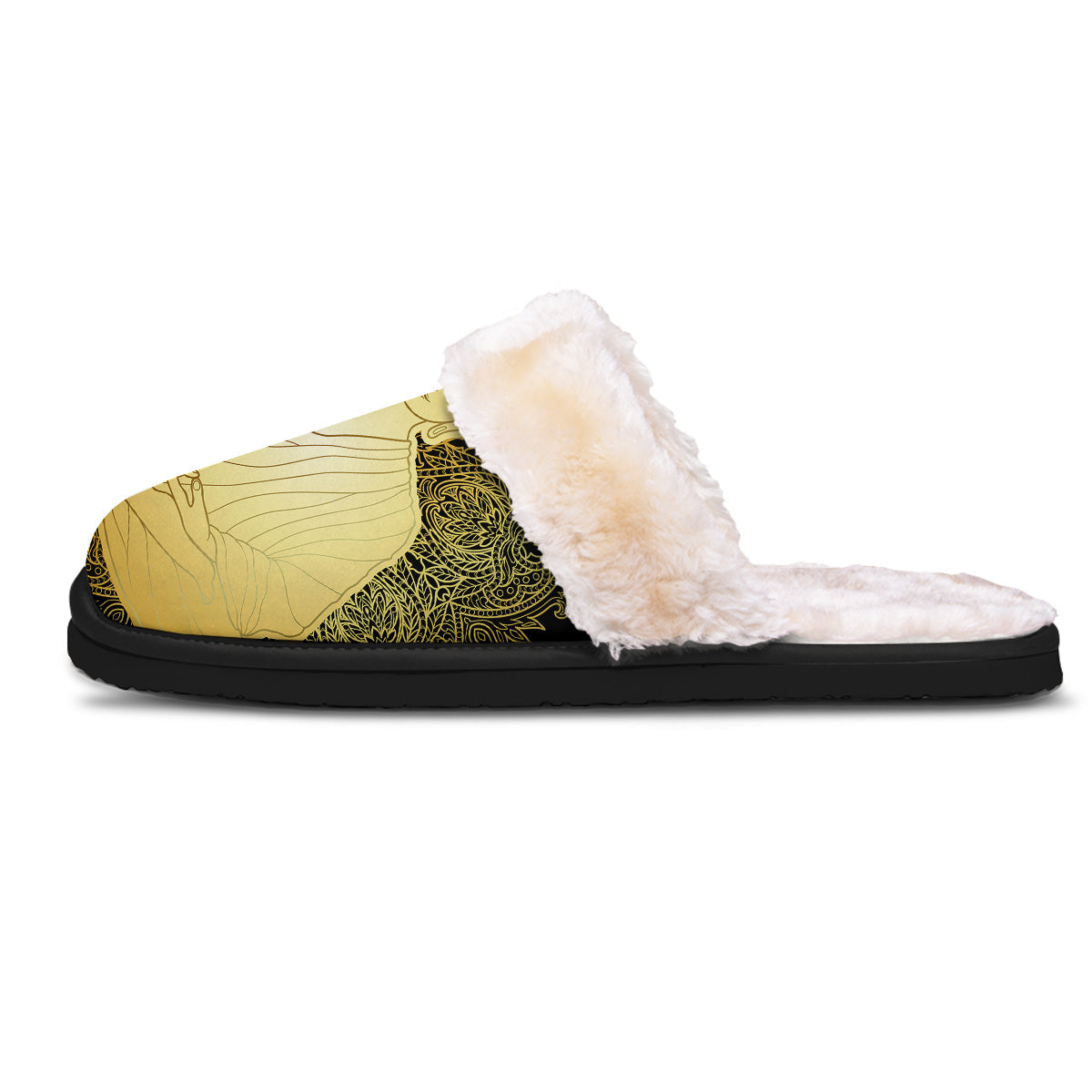 Mandala Buddha Statue Print Slippers-grizzshop