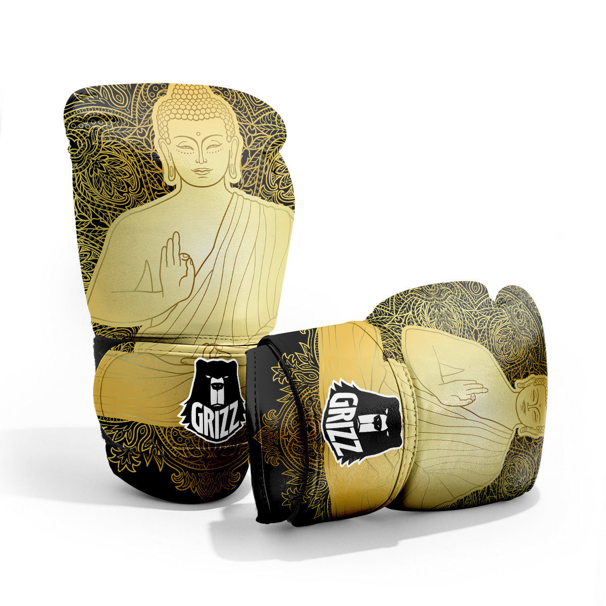 Mandala Buddha Statue Print Pro Boxing Glove
