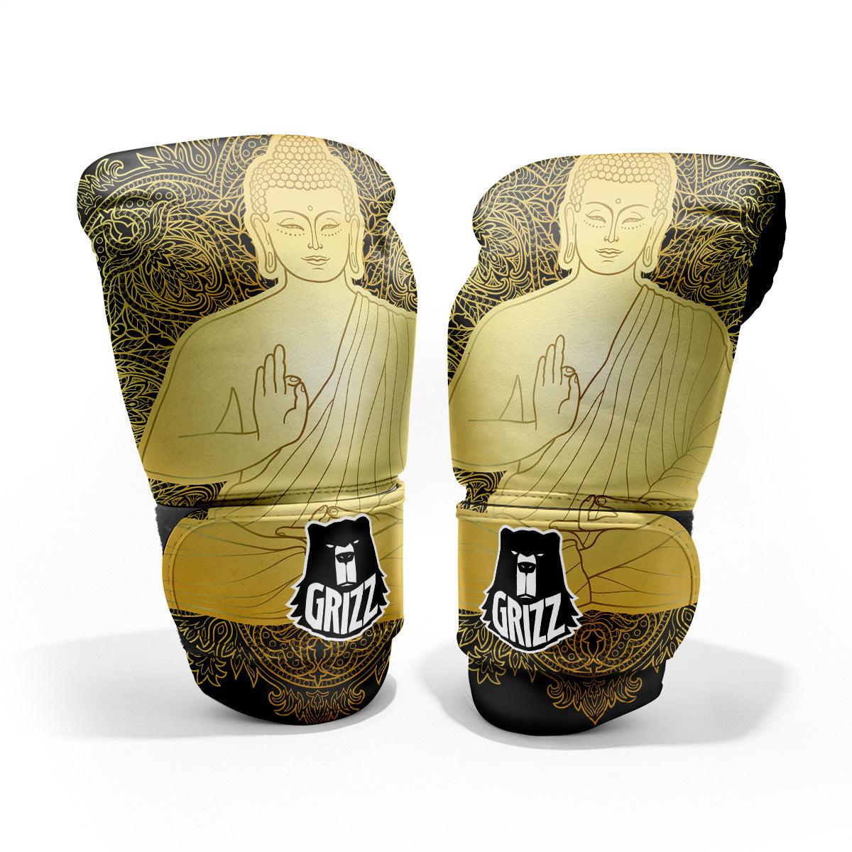 Mandala Buddha Statue Print Pro Boxing Glove