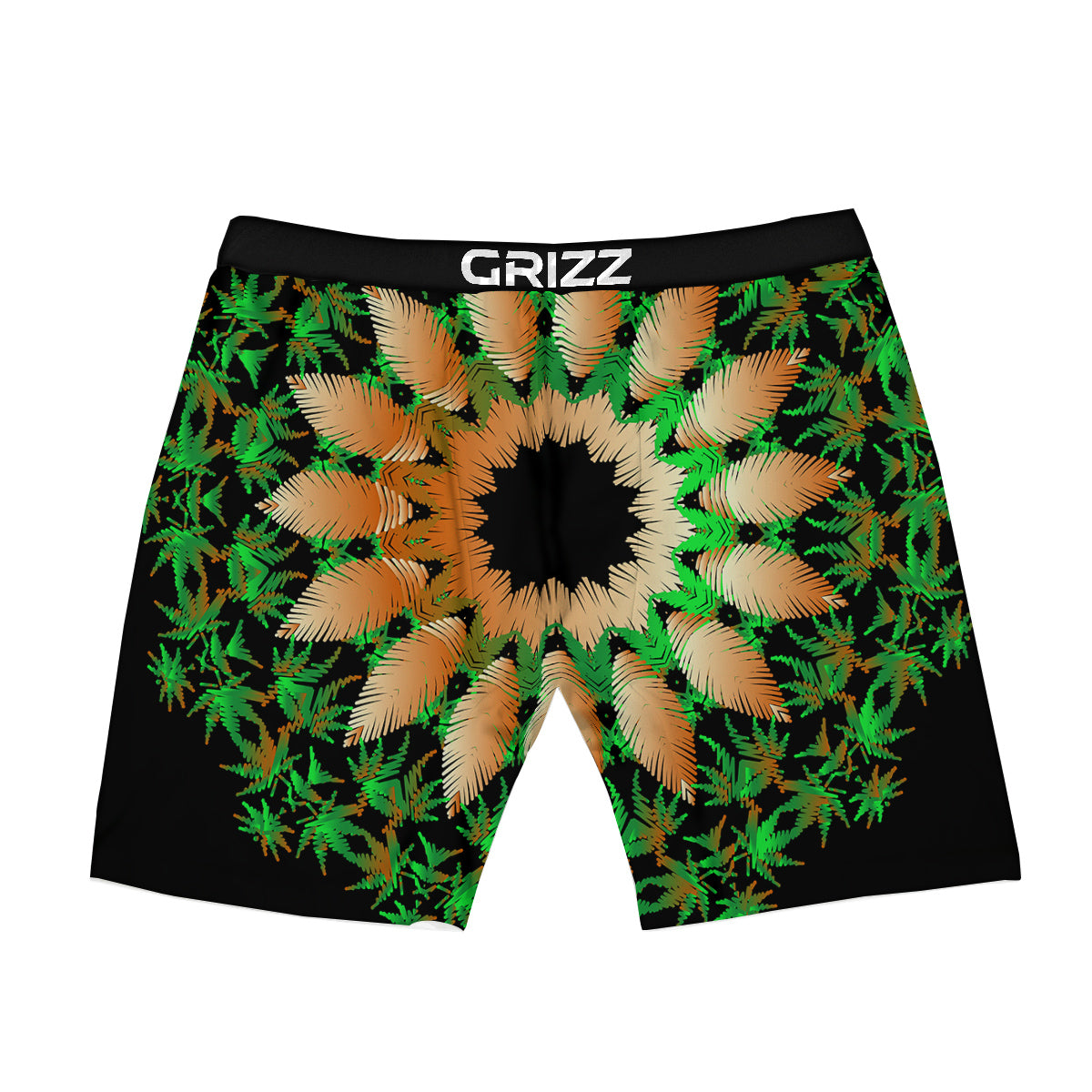 Mandala Cannabis Leaf Print Boxer Briefs-grizzshop
