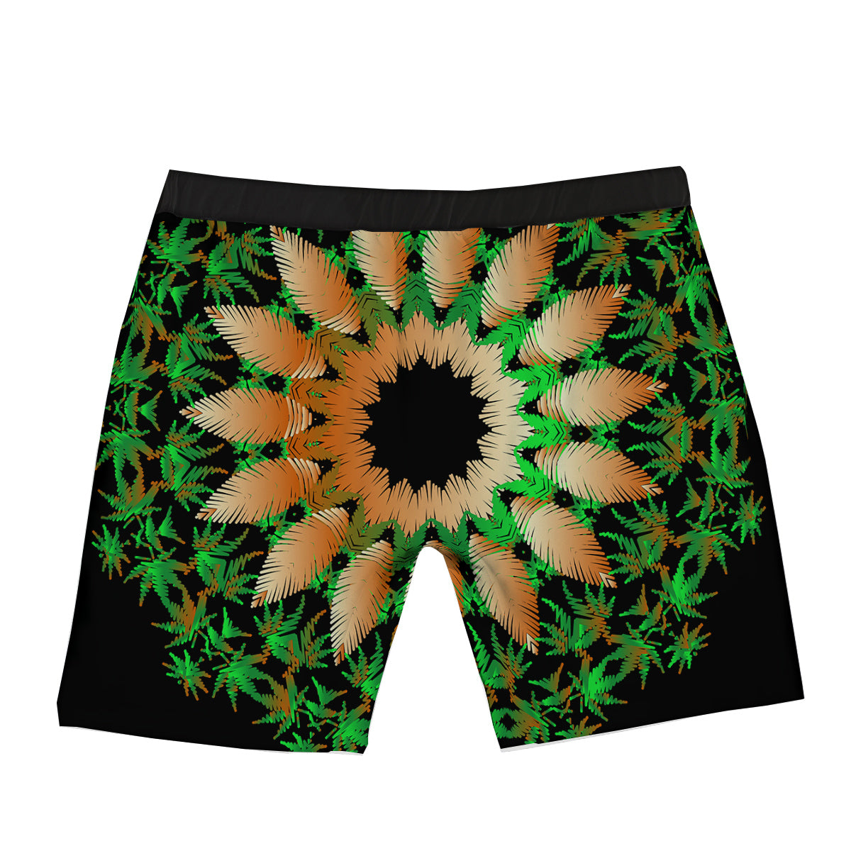 Mandala Cannabis Leaf Print Boxer Briefs-grizzshop