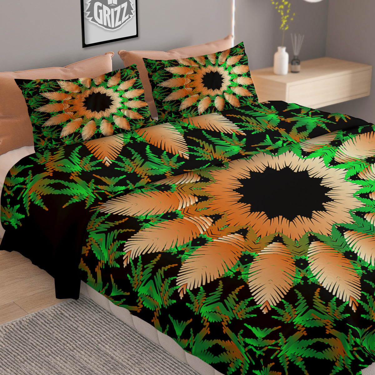 Leo Cute Cartoon Print Pattern Duvet Cover Bedding Set