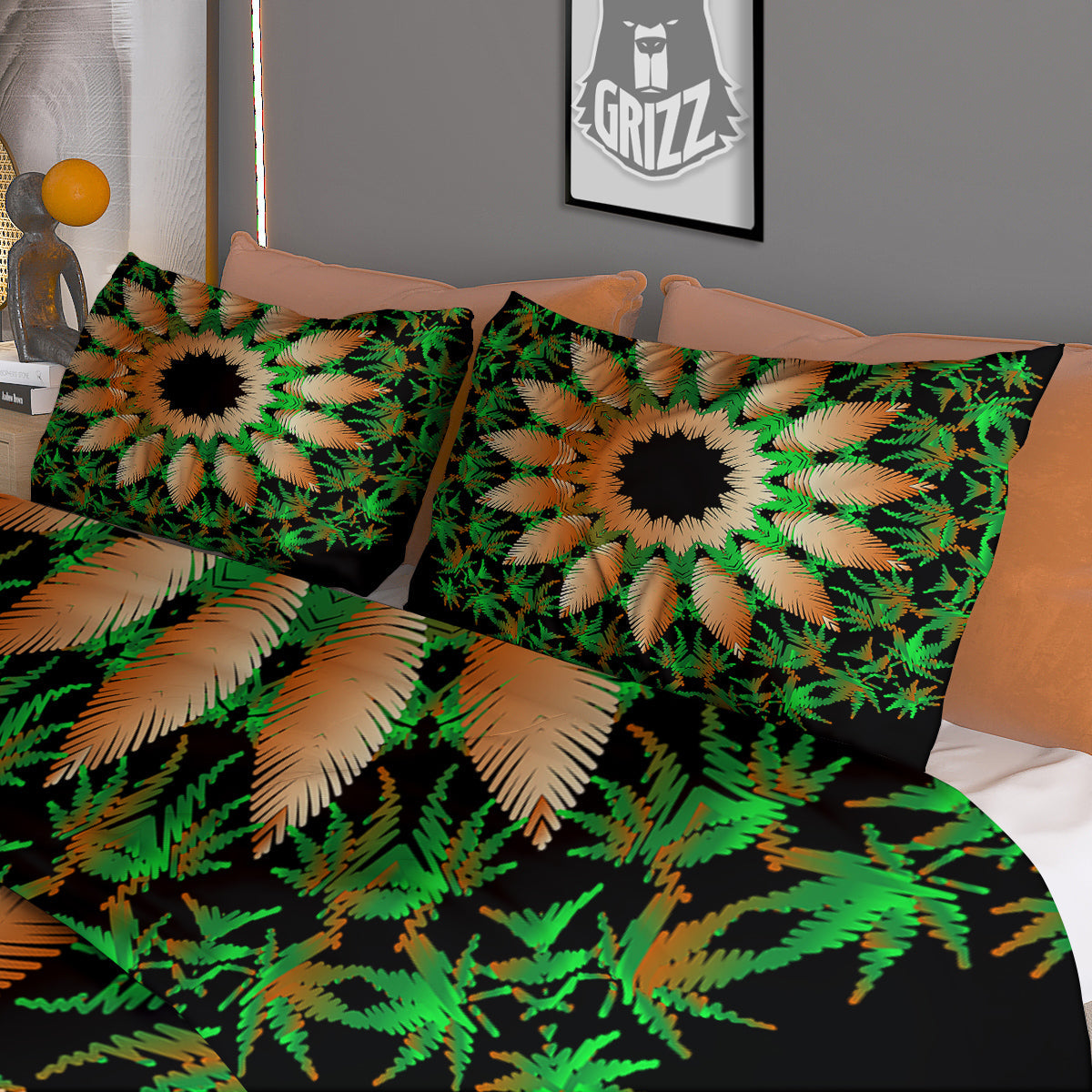 Leo Cute Cartoon Print Pattern Duvet Cover Bedding Set