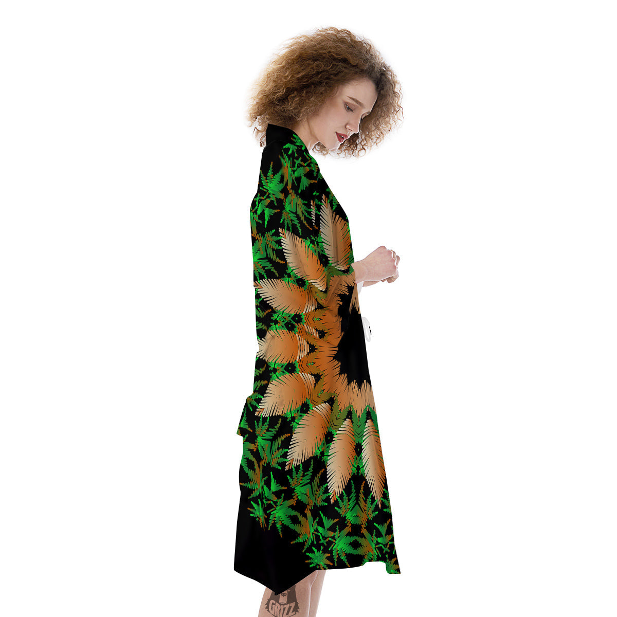 Mandala Cannabis Leaf Print Kimono-grizzshop