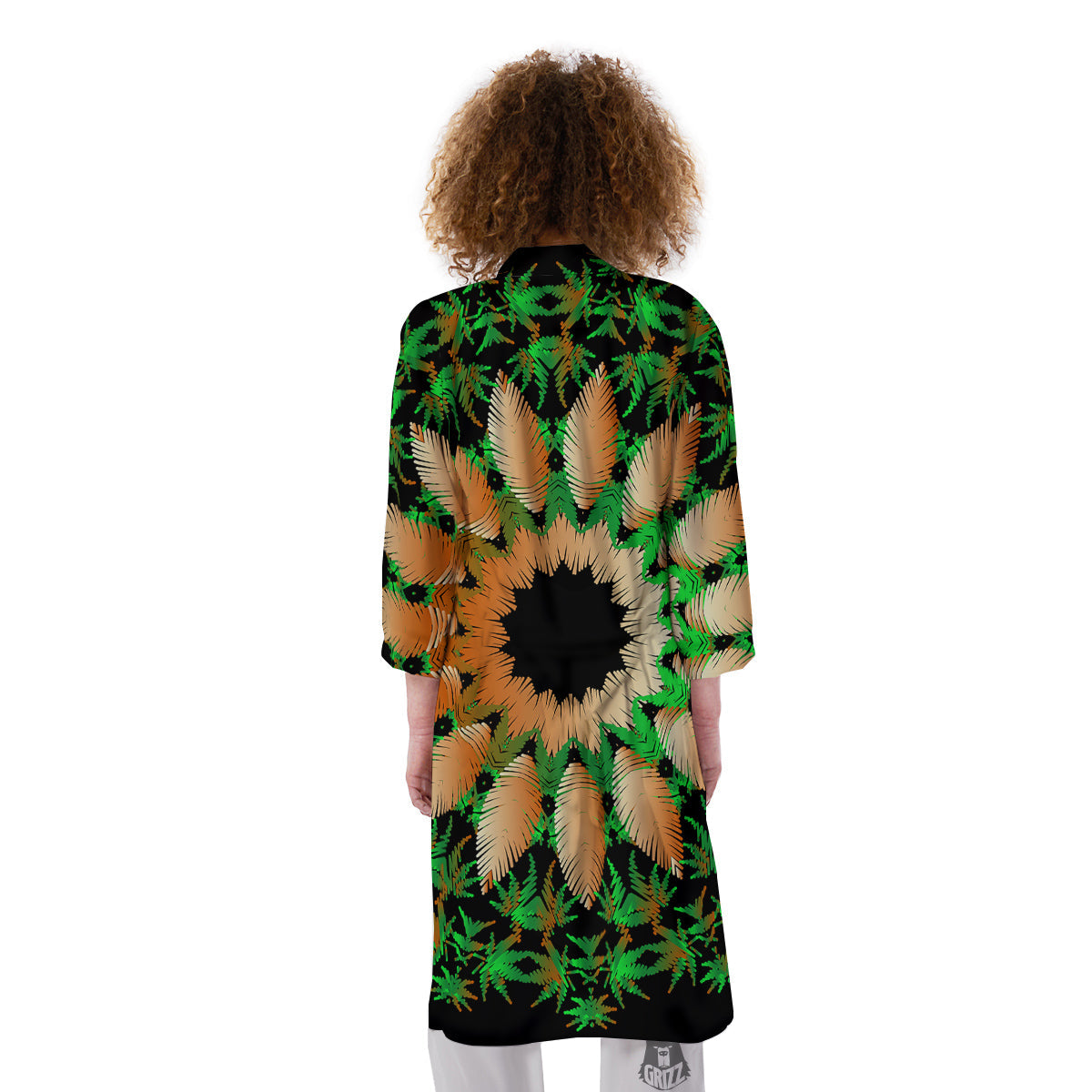 Mandala Cannabis Leaf Print Kimono-grizzshop