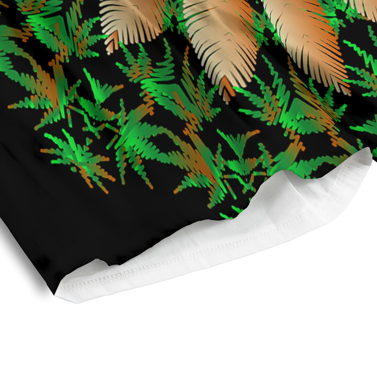 Mandala Cannabis Leaf Print Men's Athletic Shorts