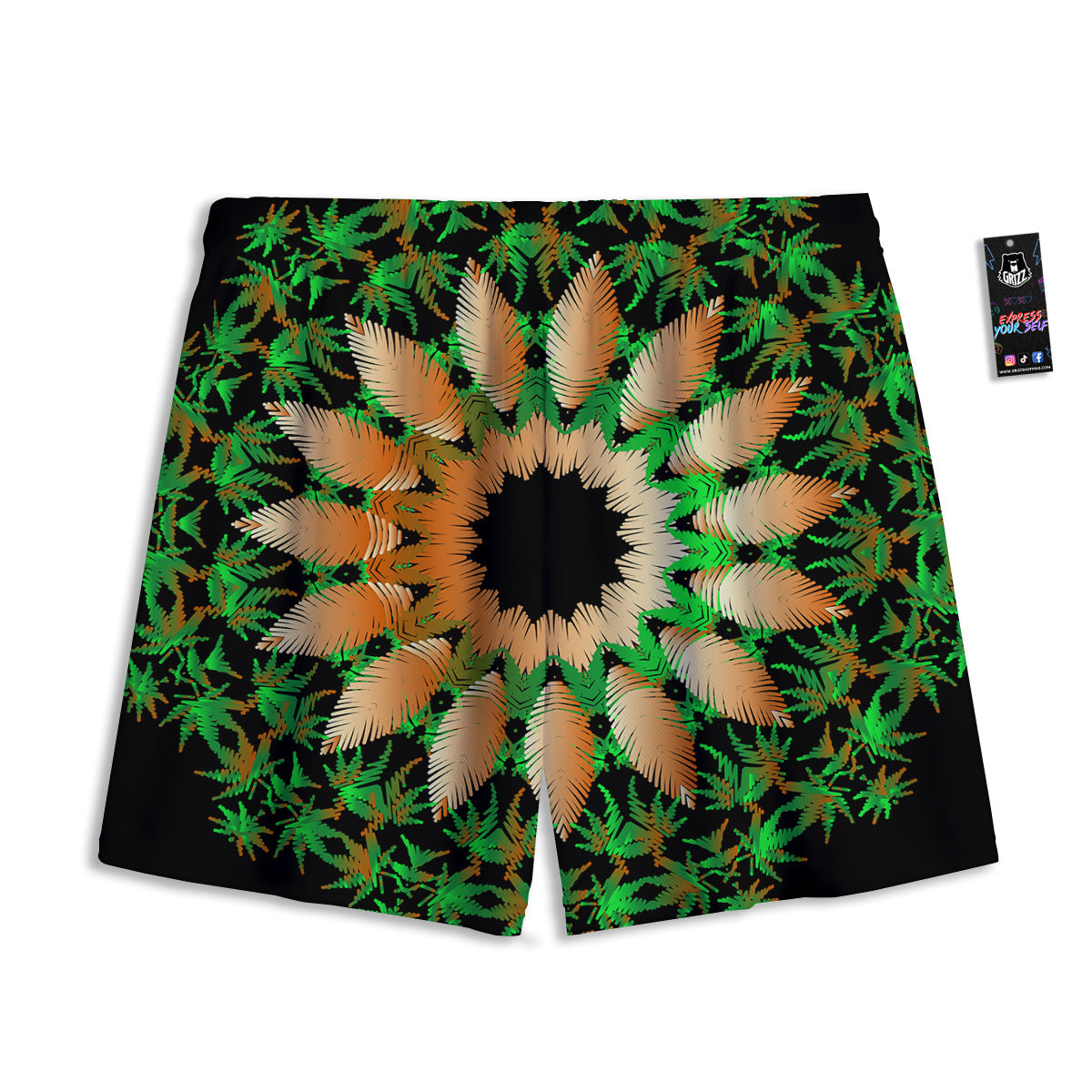 Leo Cute Cartoon Print Pattern Mesh Shorts