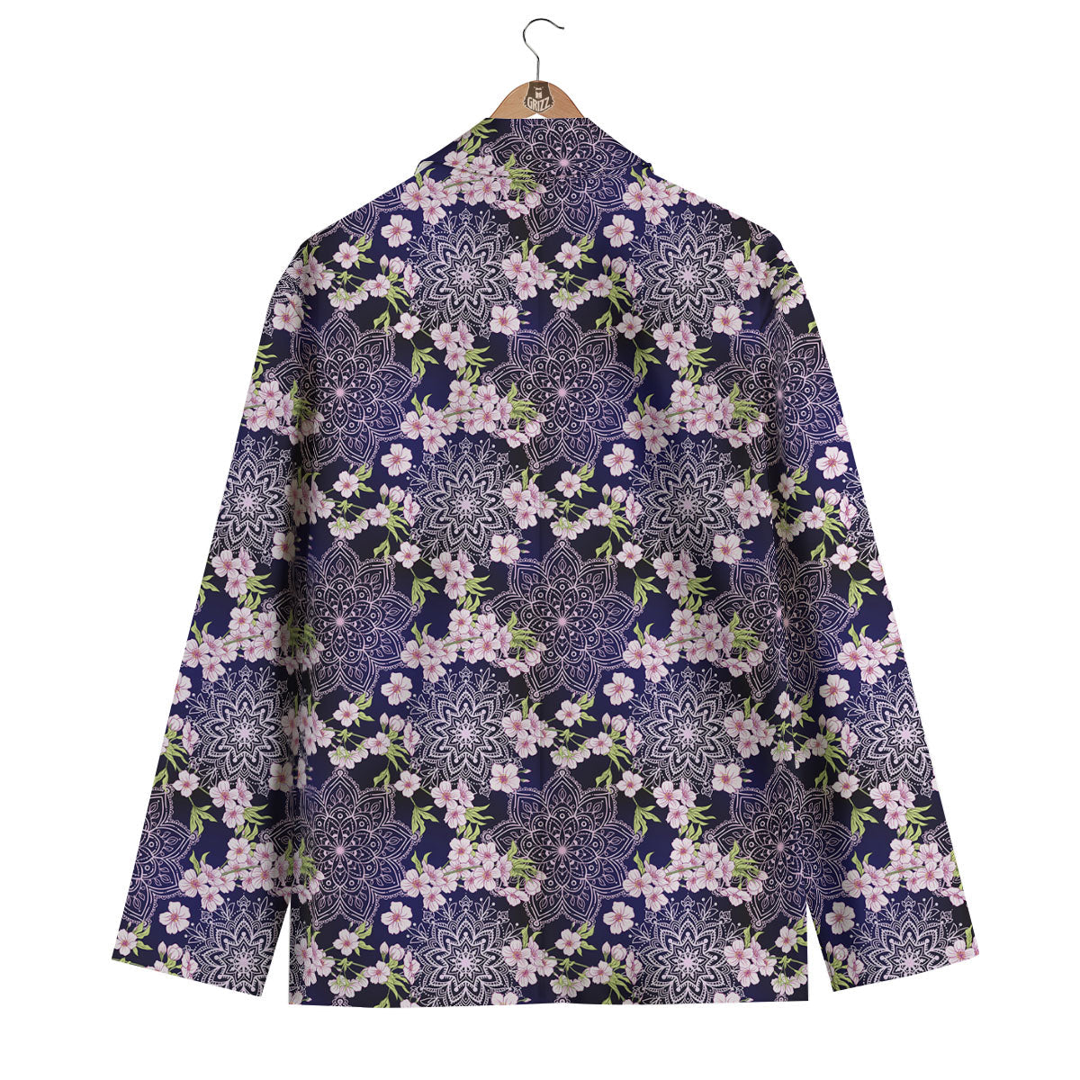 Mandala Cherry Blossom Men's Blazer-grizzshop
