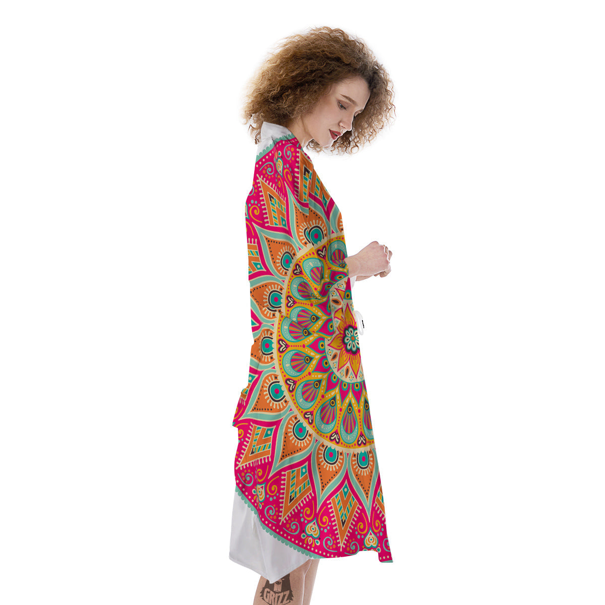 Mandala Circle Colorful Print Kimono-grizzshop