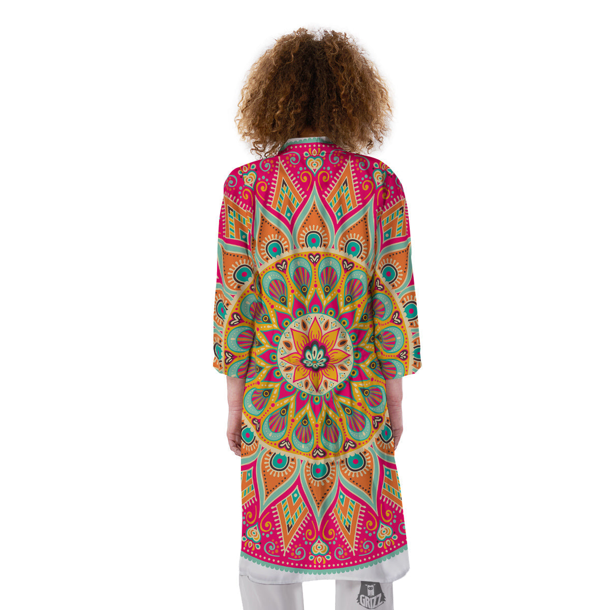 Mandala Circle Colorful Print Kimono-grizzshop