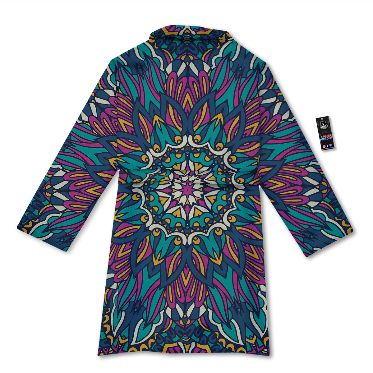 Mandala Coloful Print Bathrobe-grizzshop