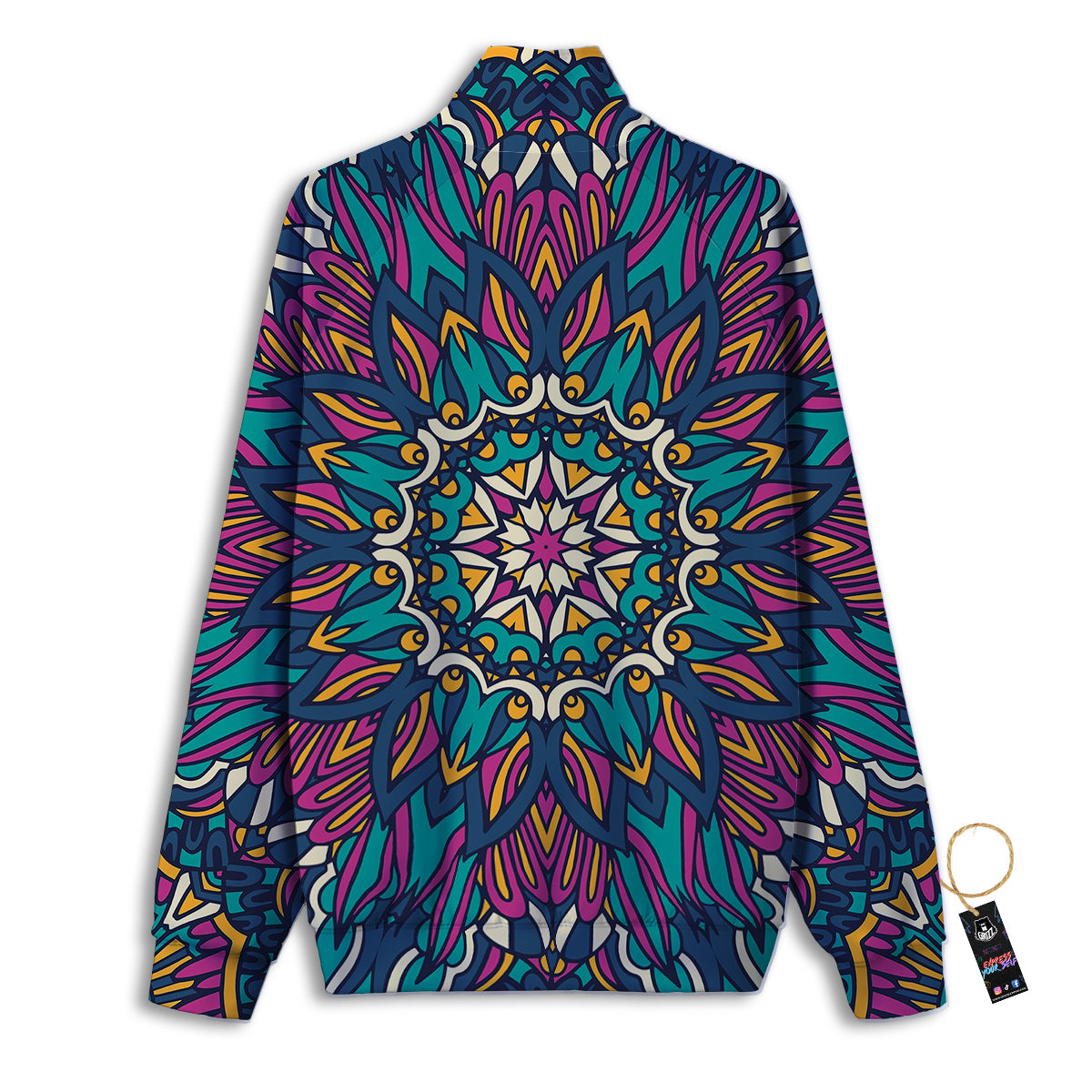 Mandala Coloful Print Track Jacket-grizzshop