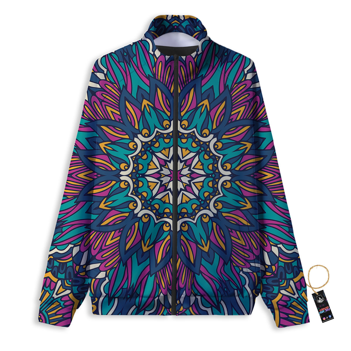 Mandala Coloful Print Track Jacket-grizzshop