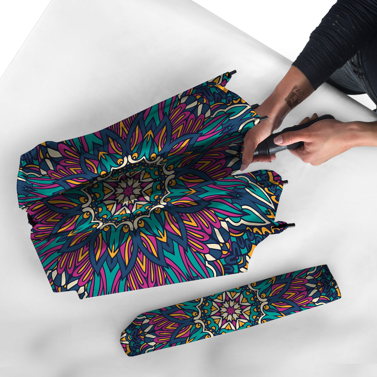 Mandala Coloful Print Umbrella-grizzshop