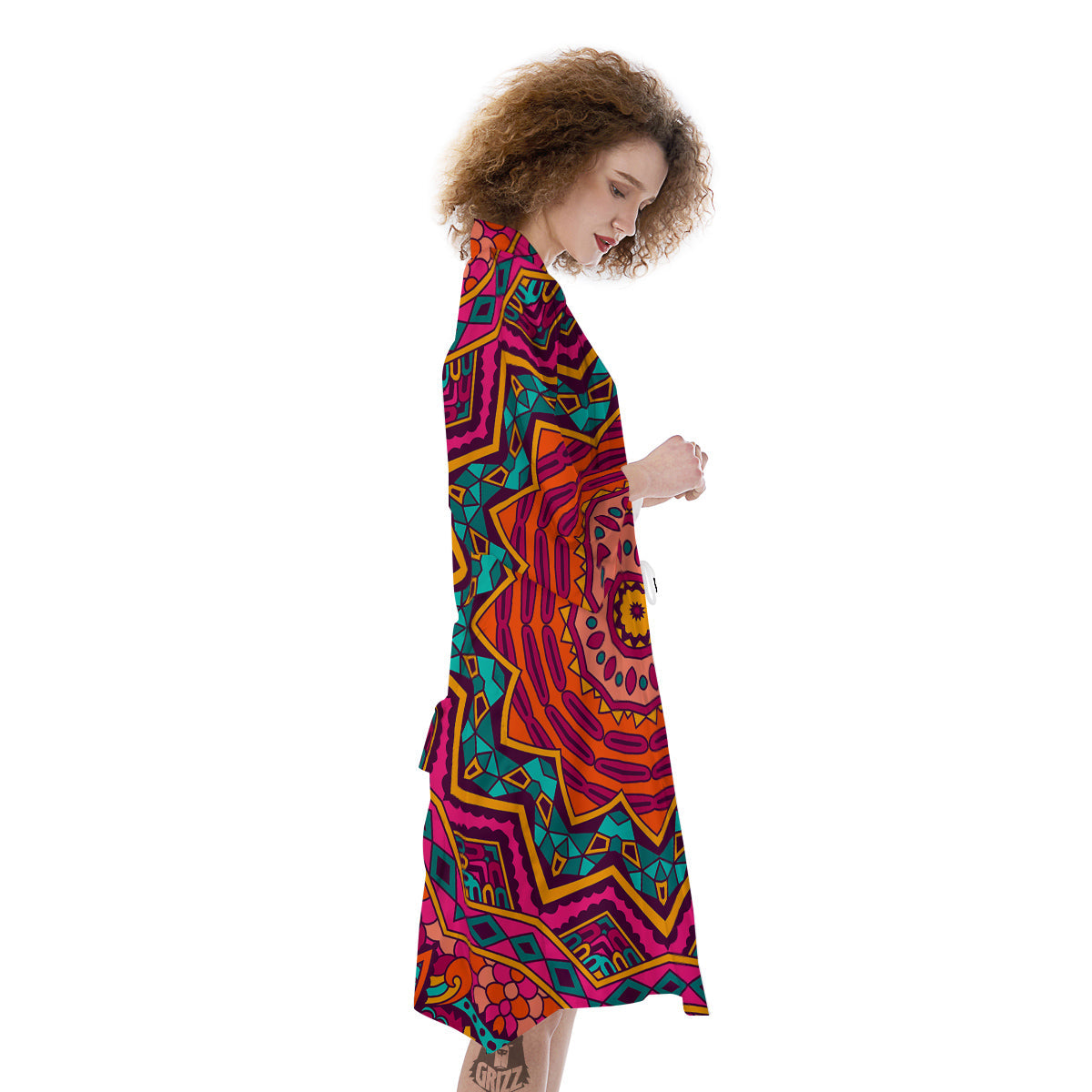 Mandala Colorful Print Kimono-grizzshop