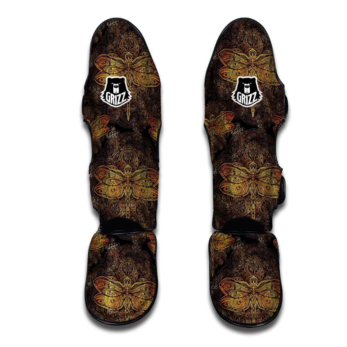 Mandala Dragon fly Muay Thai Shin Guards-grizzshop