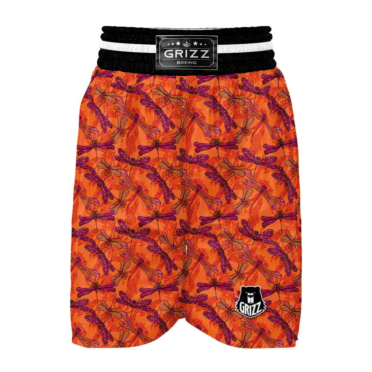 Mandala Dragonfly Print Boxing Shorts-grizzshop