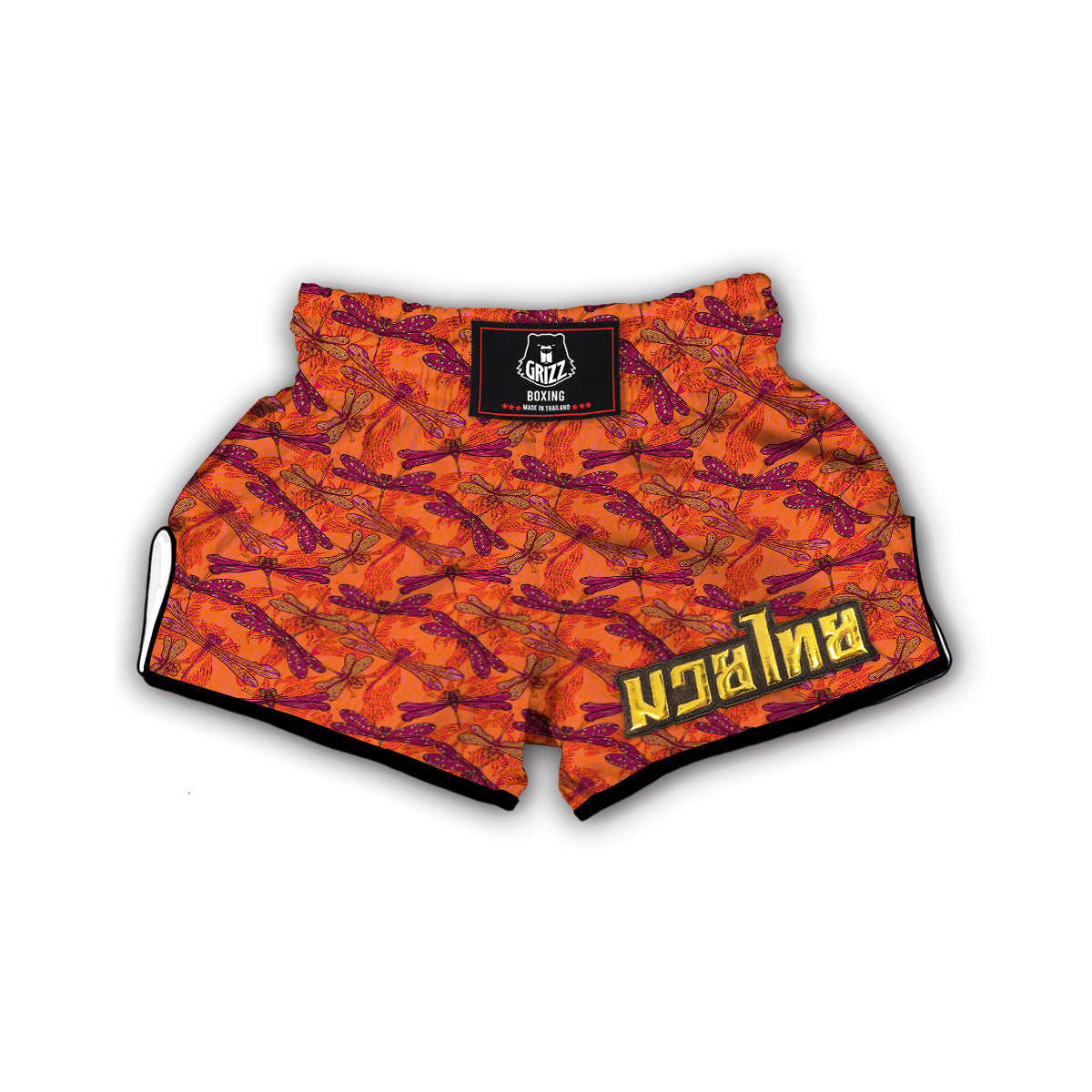 Mandala Dragonfly Print Muay Thai Boxing Shorts-grizzshop