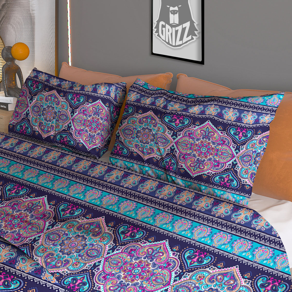 Mandala Ethnic Bohemian Print Pattern Duvet Cover Bedding Set