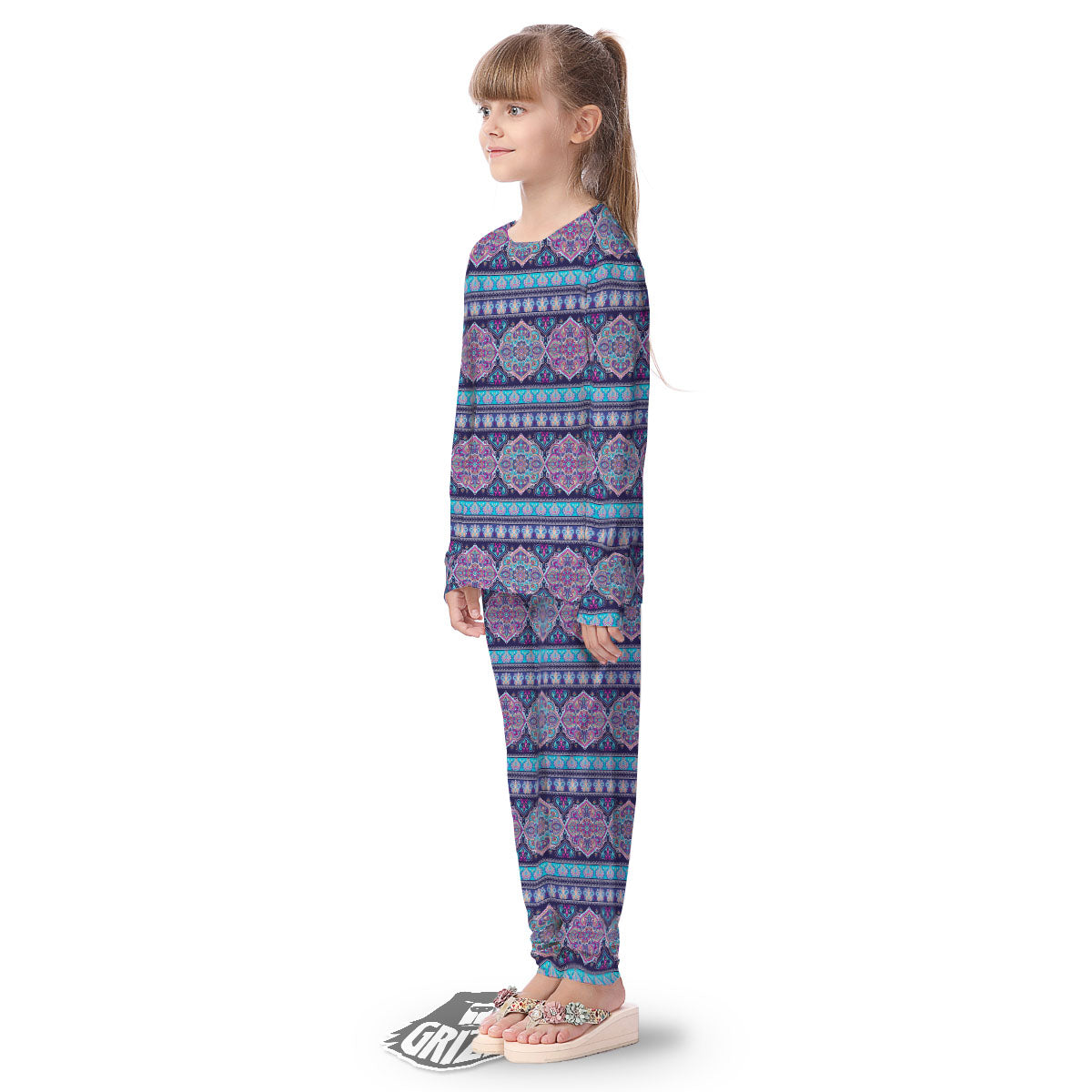 Mandala Ethnic Bohemian Print Pattern Kid's Pajamas-grizzshop