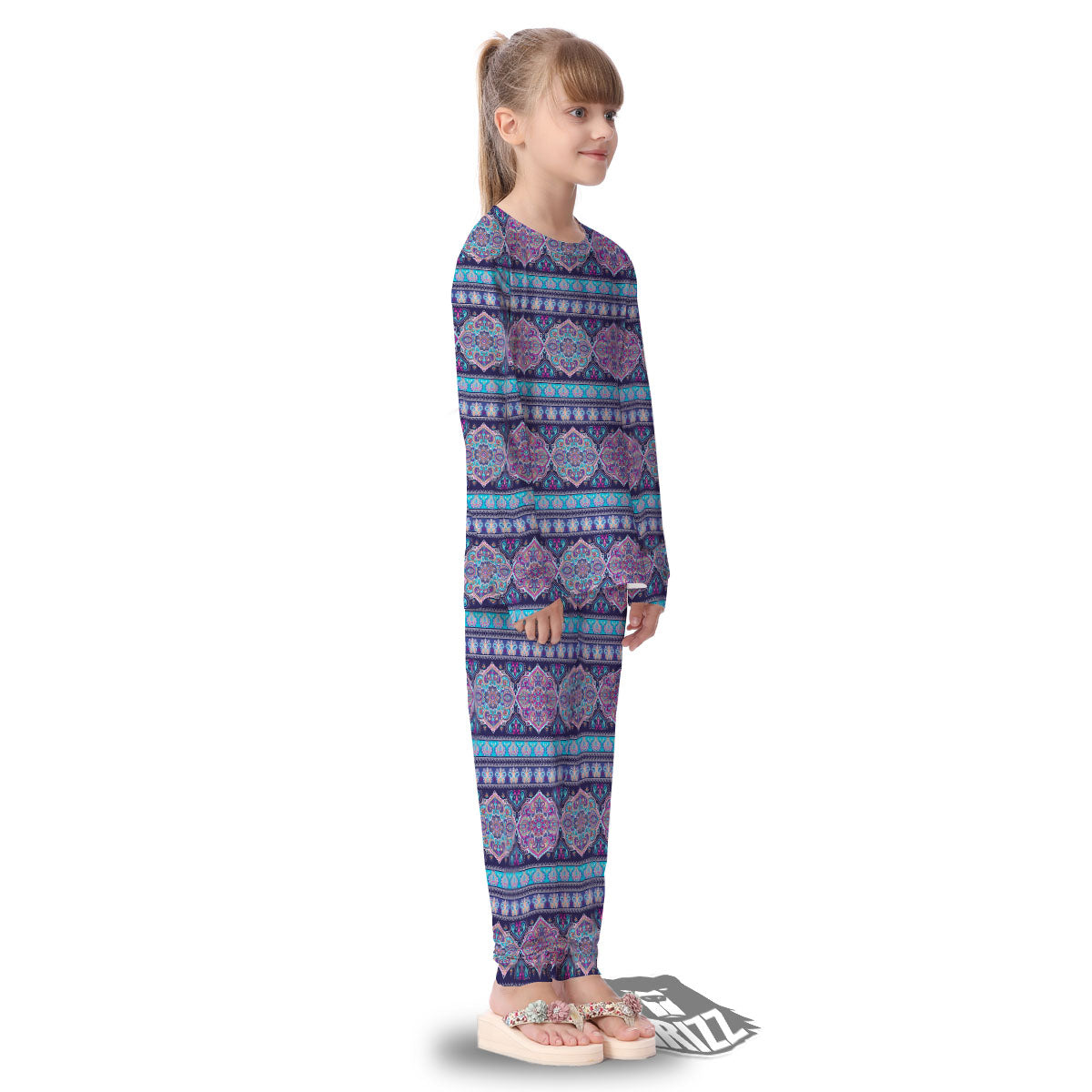 Mandala Ethnic Bohemian Print Pattern Kid's Pajamas-grizzshop