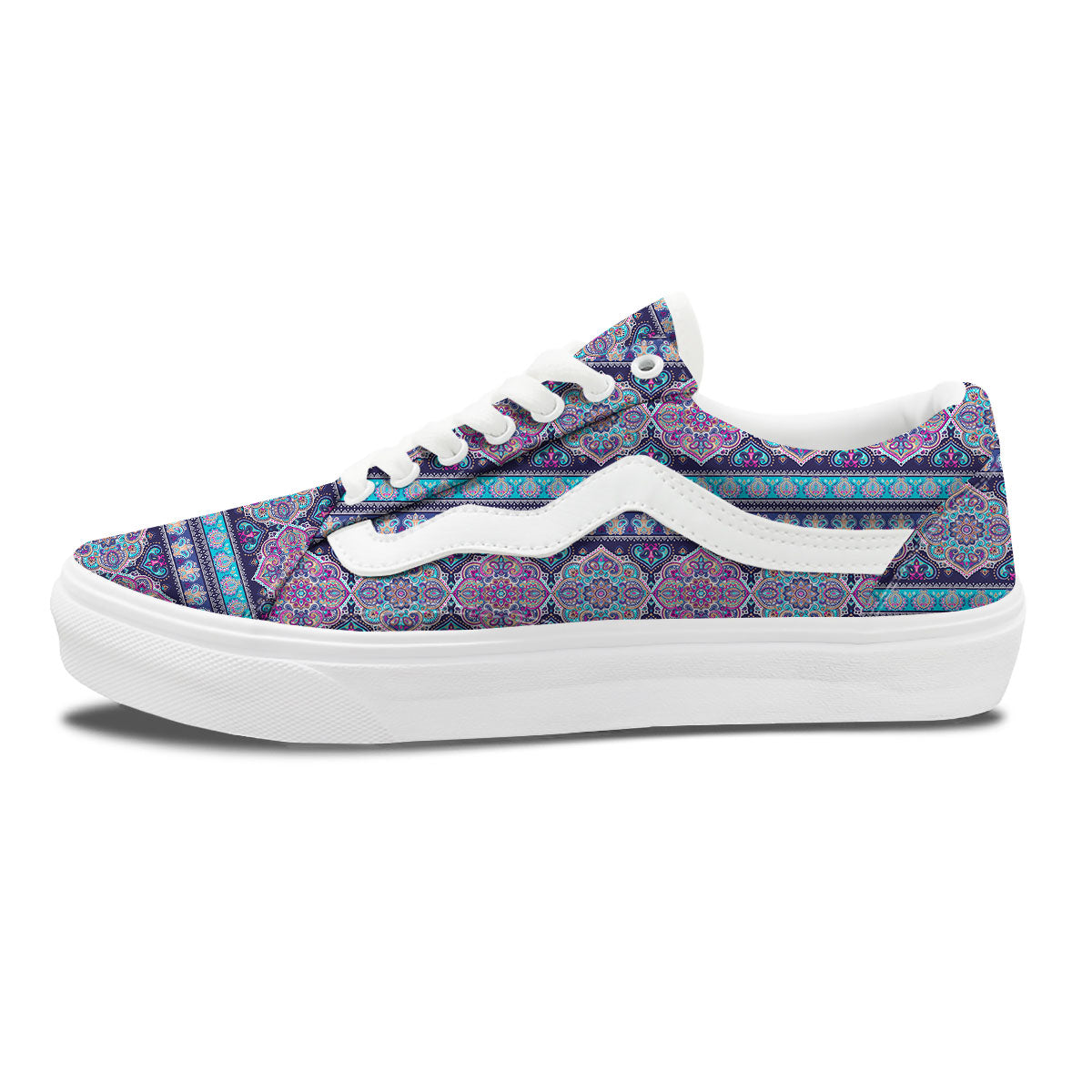 Mandala Ethnic Bohemian Print Pattern Skate Shoes-grizzshop