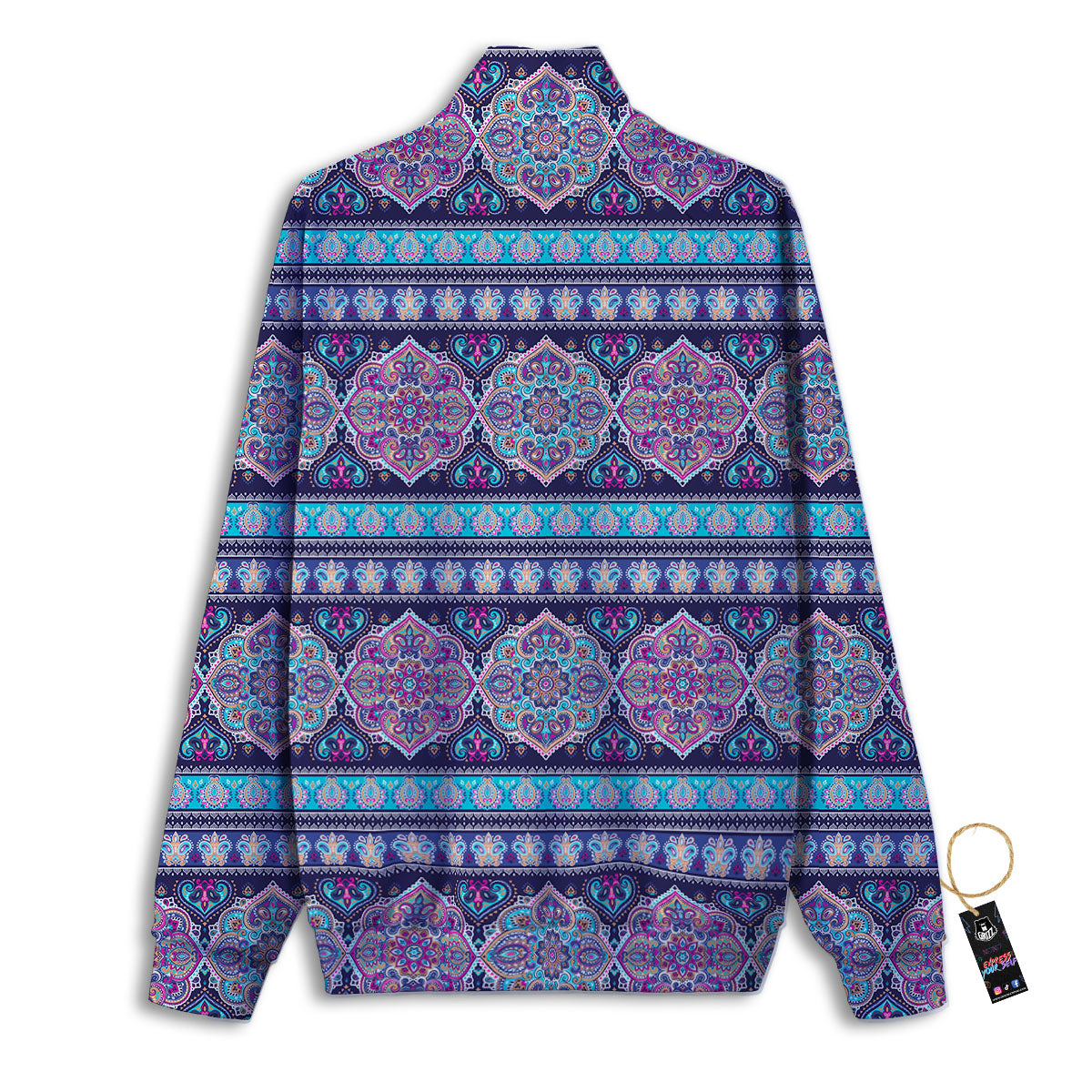 Mandala Ethnic Bohemian Print Pattern Track Jacket-grizzshop