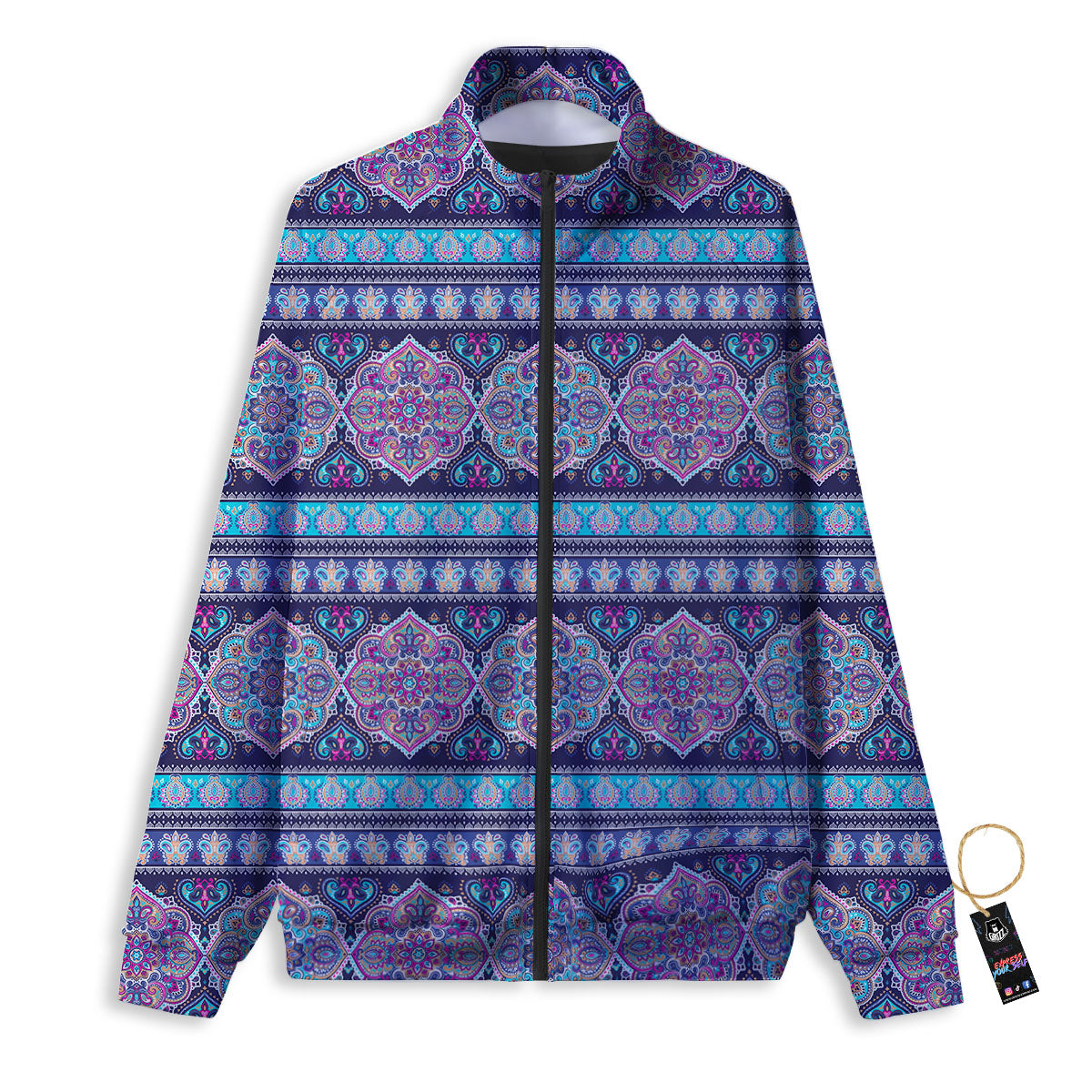 Mandala Ethnic Bohemian Print Pattern Track Jacket-grizzshop