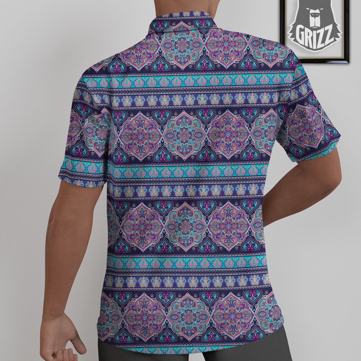 Mandala Ethnic Bohemian Print Pattern Untucked Shirts-grizzshop