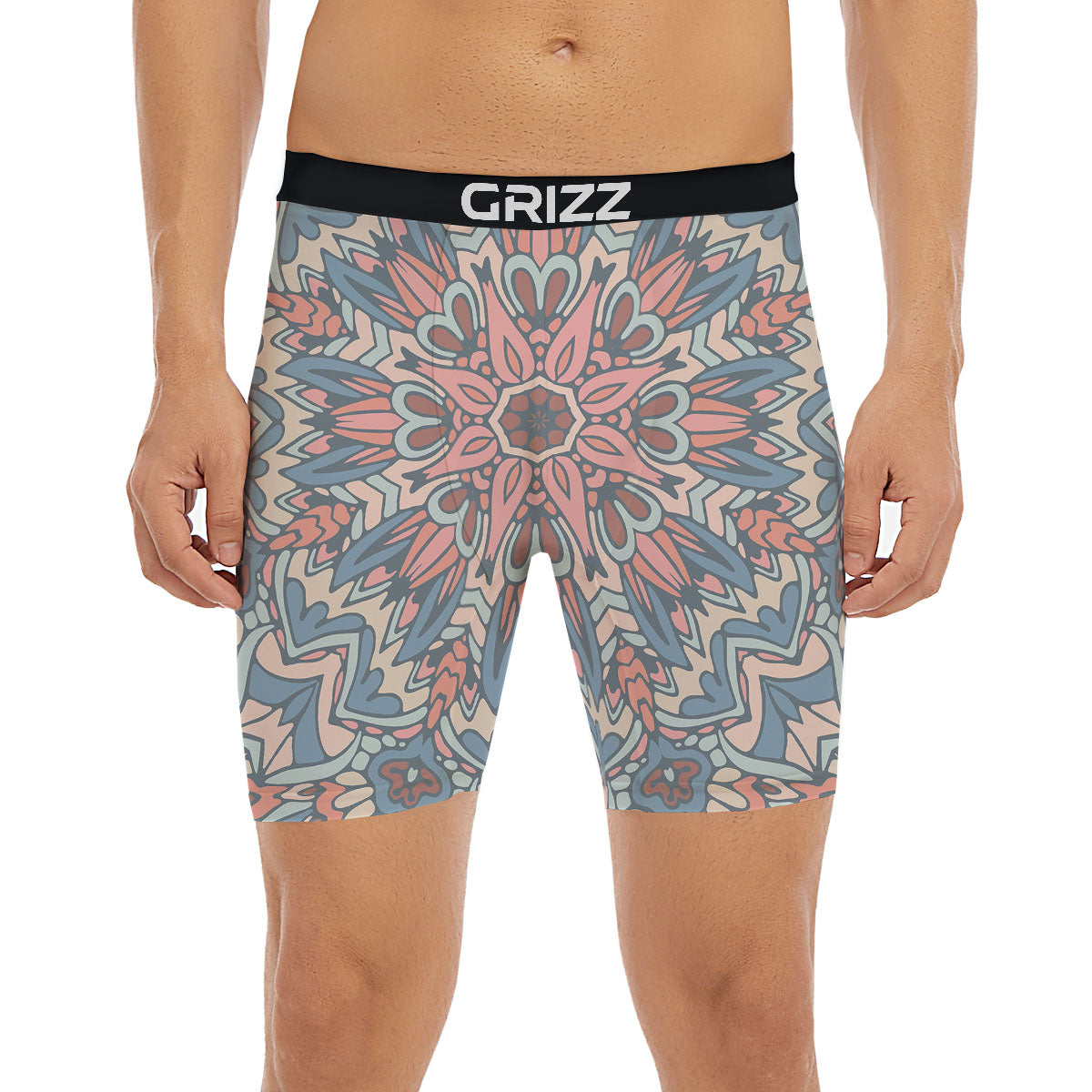 Mandala Ethnic Pastel Print Boxer Briefs-grizzshop