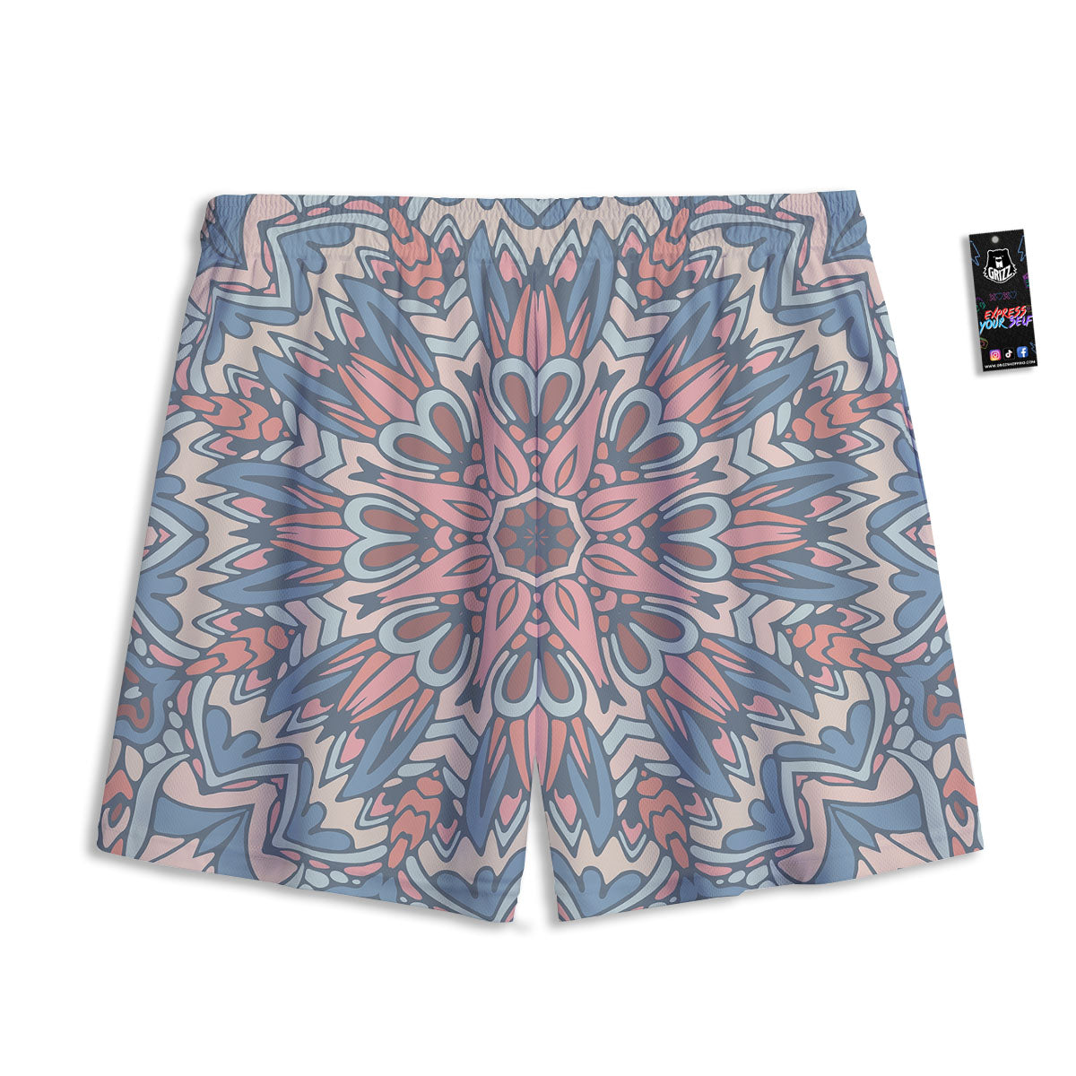 Mandala Ethnic Pastel Print Mesh Shorts