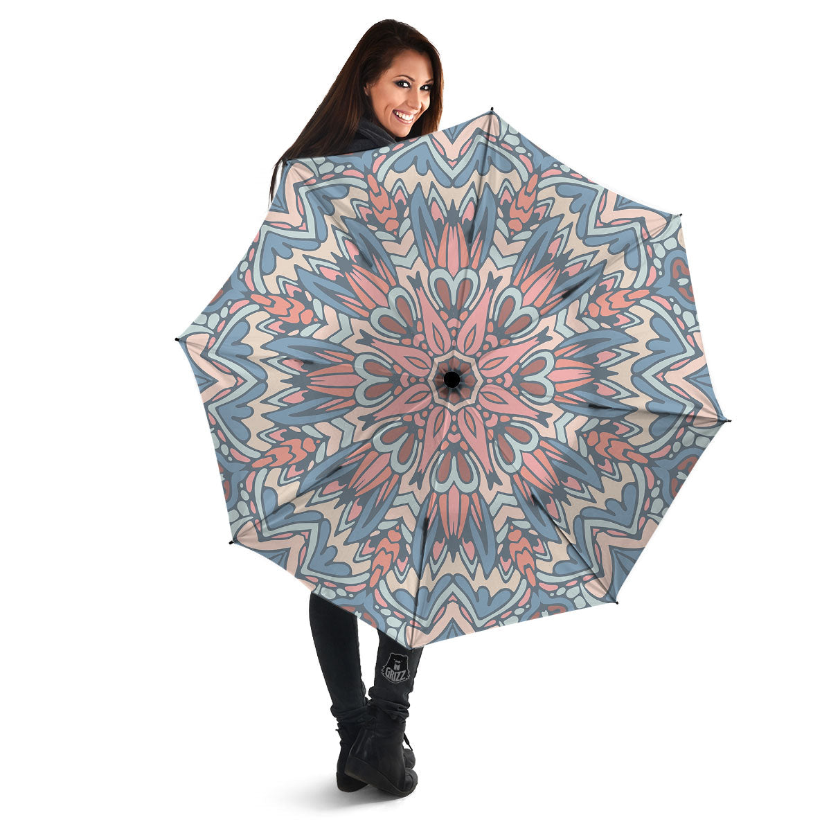 Mandala Ethnic Pastel Print Umbrella-grizzshop