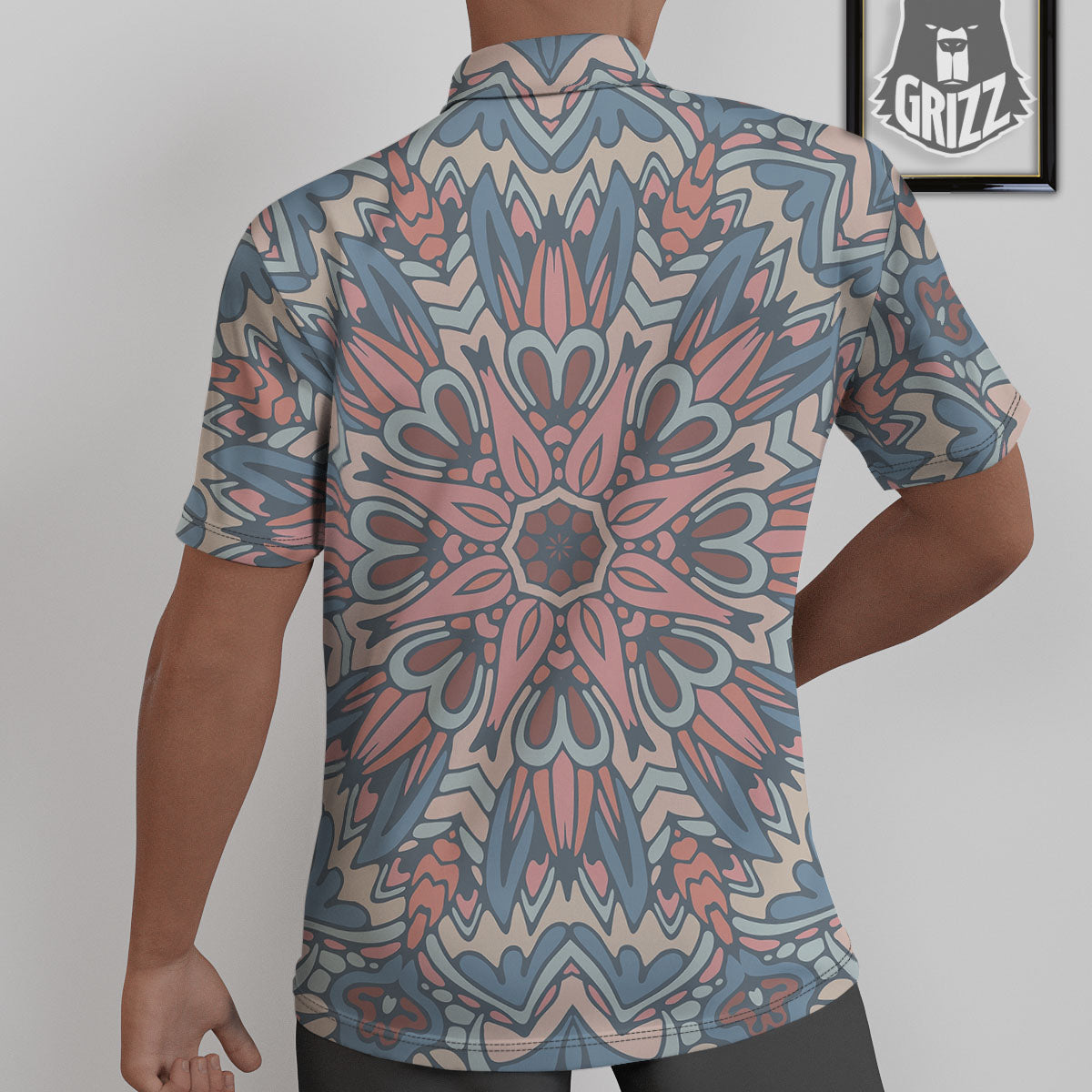 Mandala Ethnic Pastel Print Untucked Shirts-grizzshop