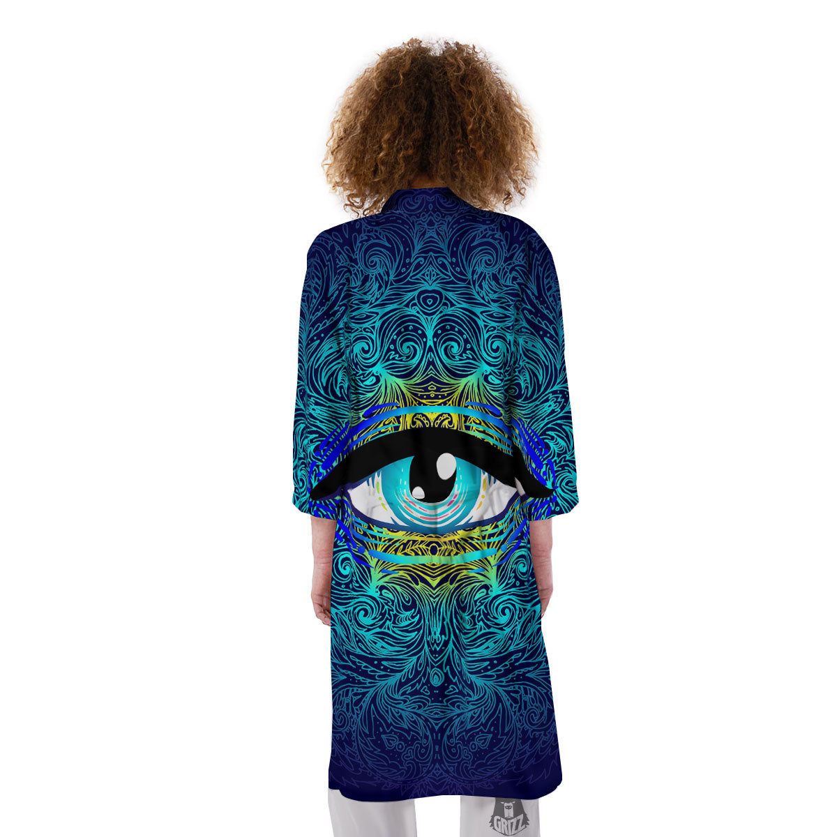 Mandala Eye Of Providence Print Kimono-grizzshop