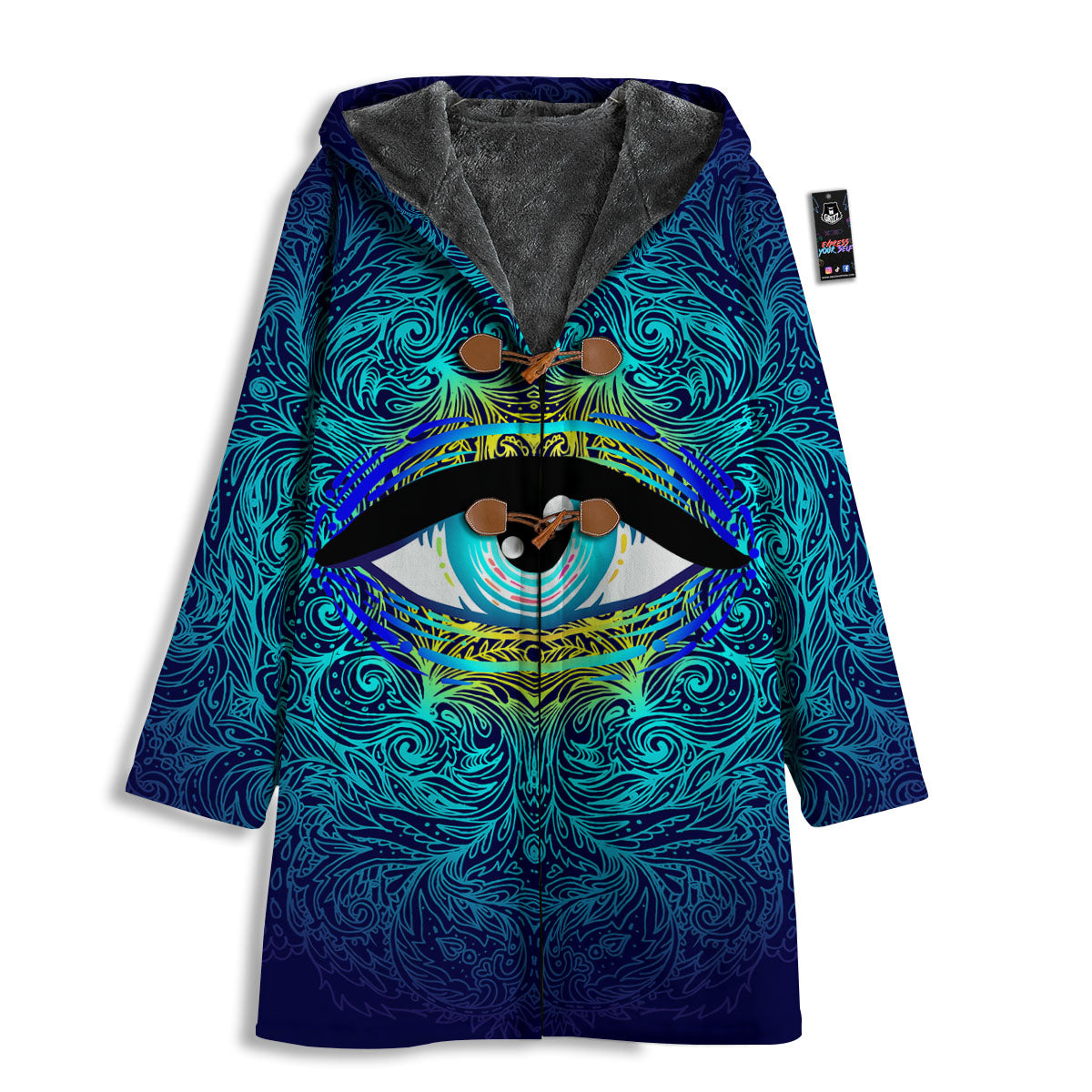 Mandala Eye Of Providence Print Men's Windbreaker Jacket-grizzshop