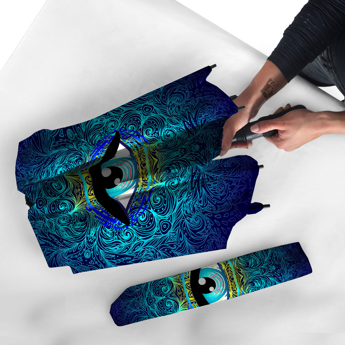 Mandala Eye Of Providence Print Umbrella-grizzshop