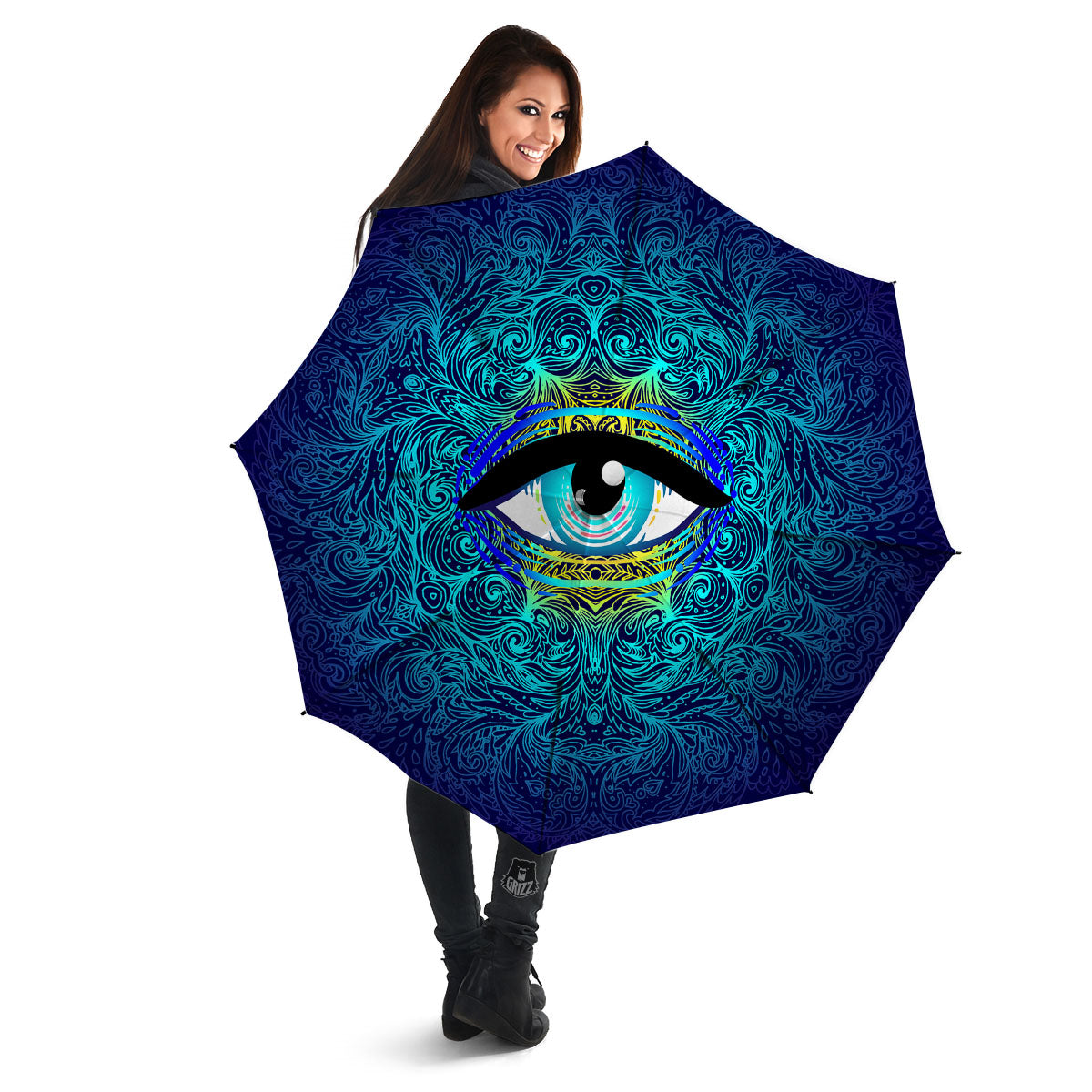 Mandala Eye Of Providence Print Umbrella-grizzshop