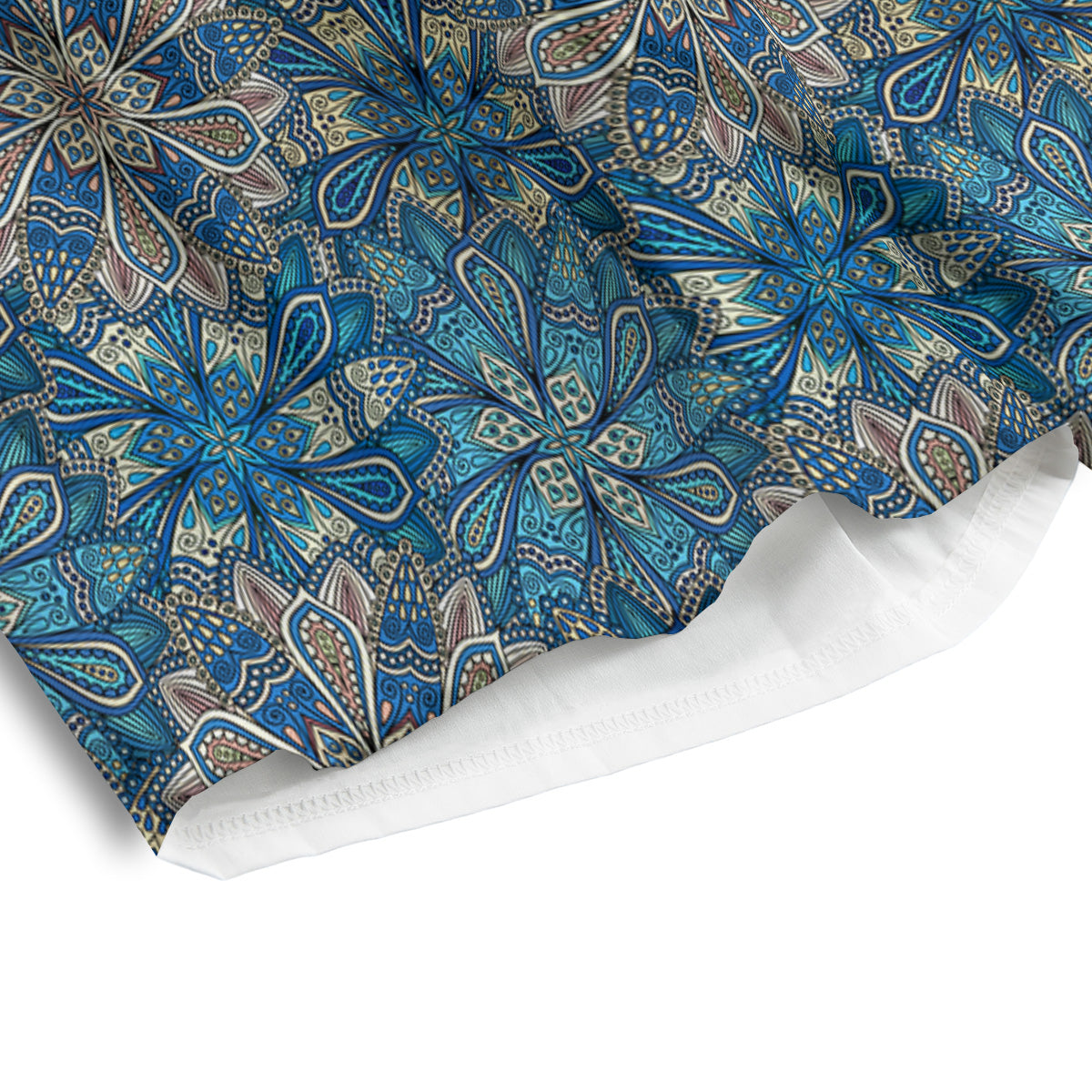 Mandala Floral Boho Chic Print Men's Athletic Shorts