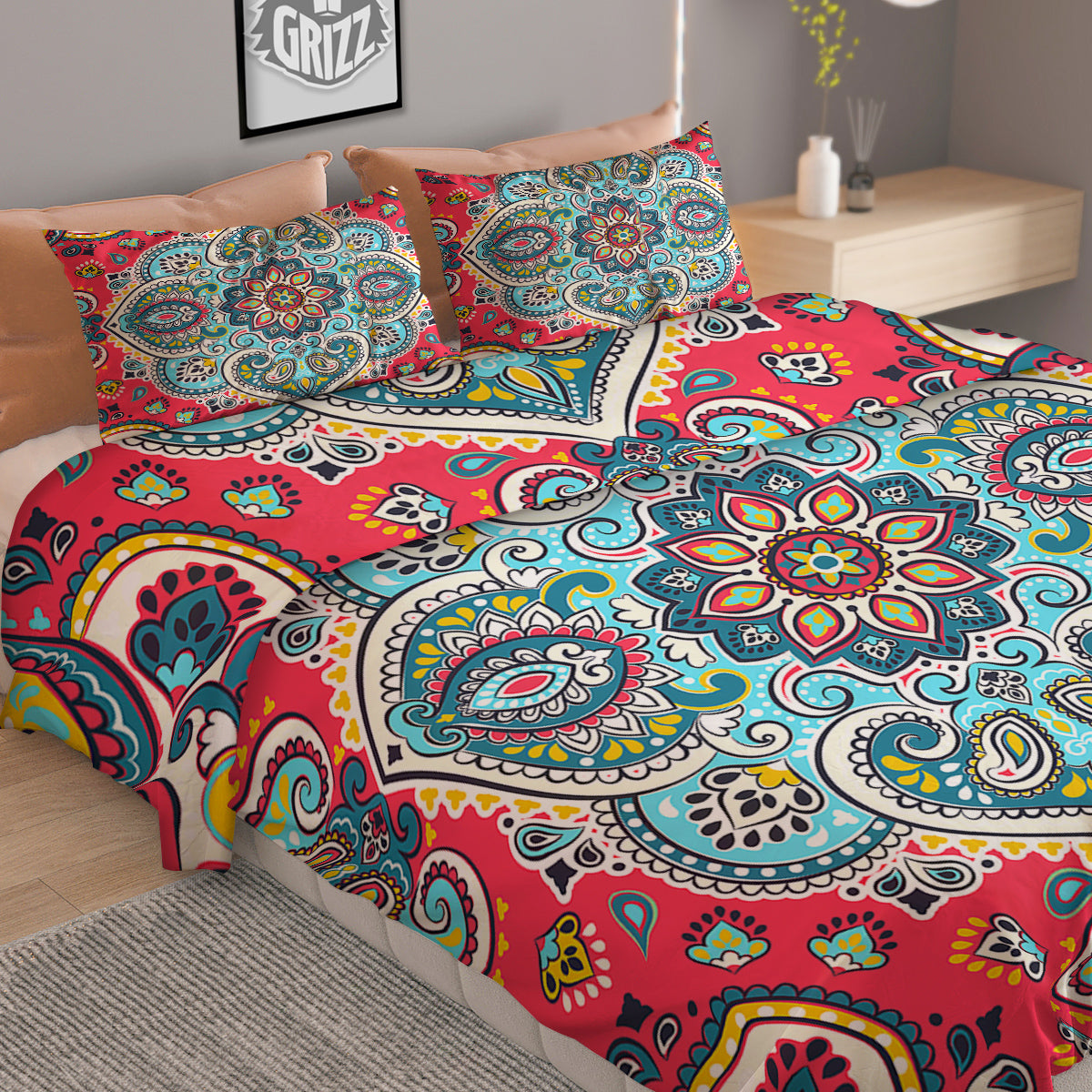 Lettuce Green Leaves Print Duvet Cover Bedding Set