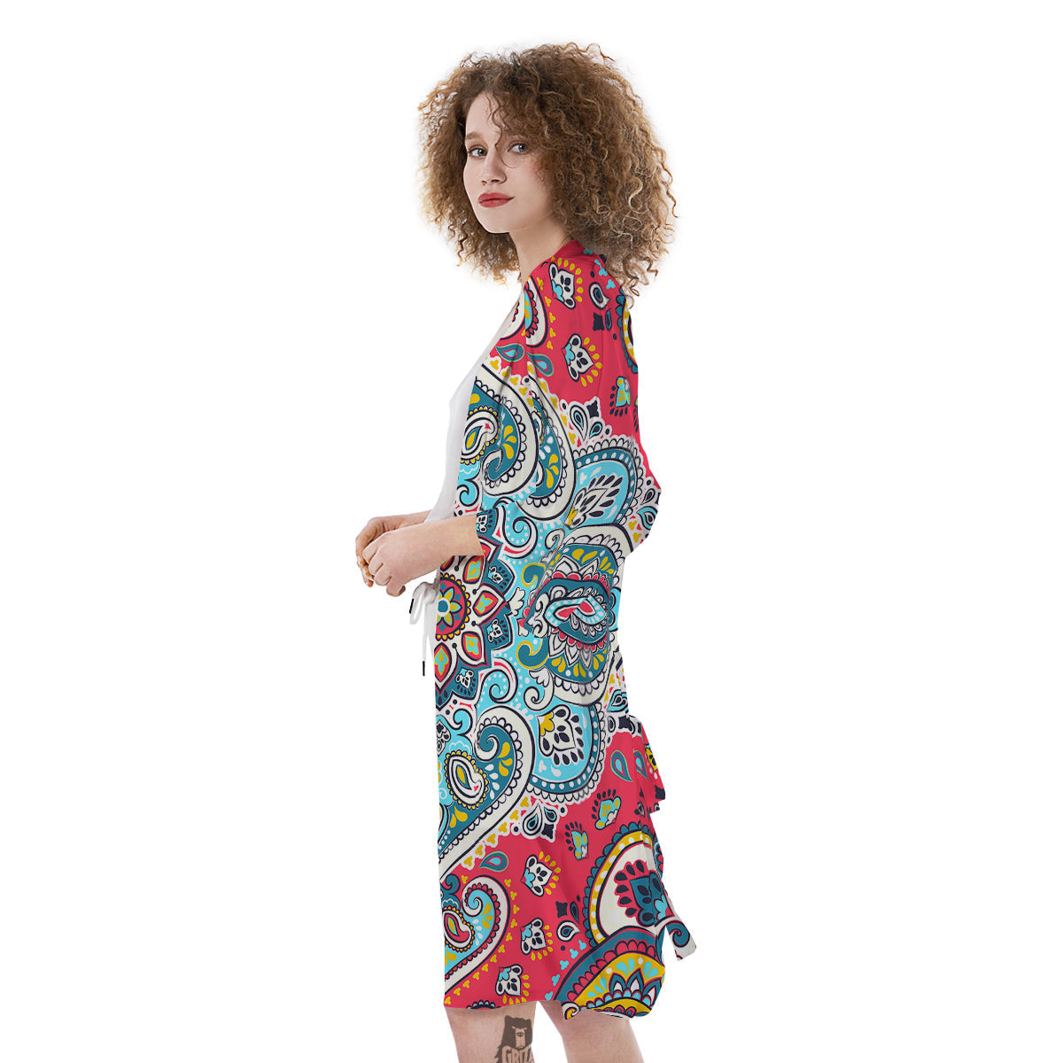 Mandala Floral Colorful Print Kimono-grizzshop