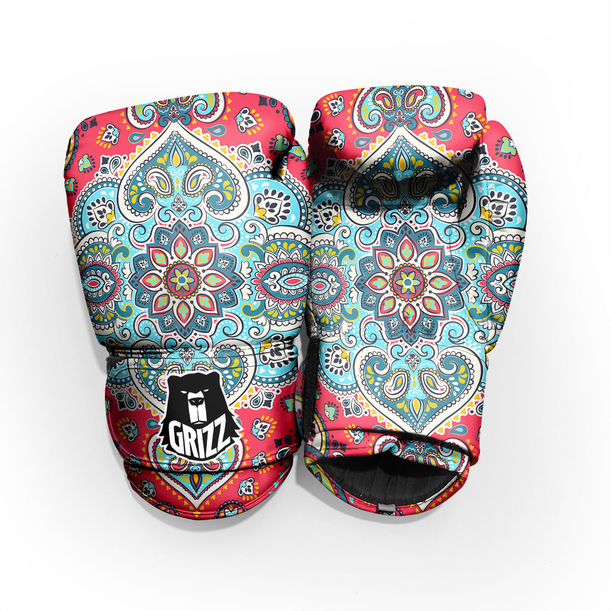 Mandala Floral Colorful Print Pro Boxing Glove