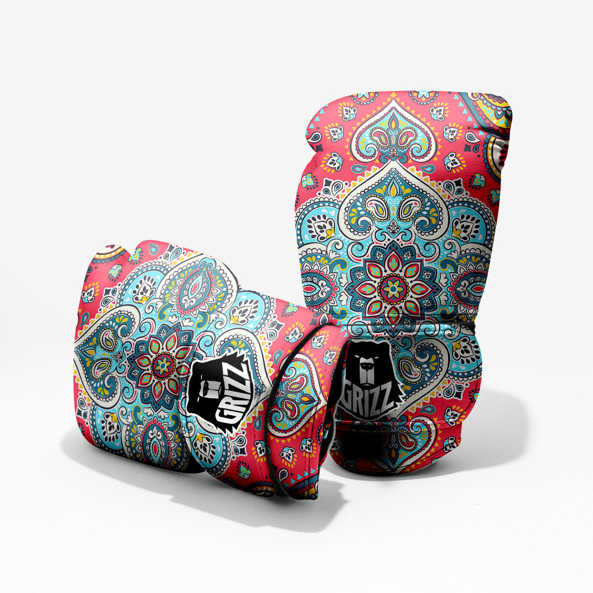Mandala Floral Colorful Print Pro Boxing Glove