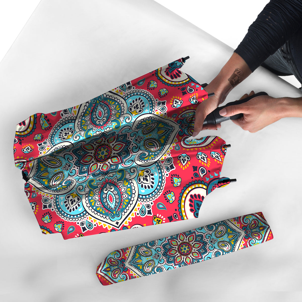 Mandala Floral Colorful Print Umbrella-grizzshop